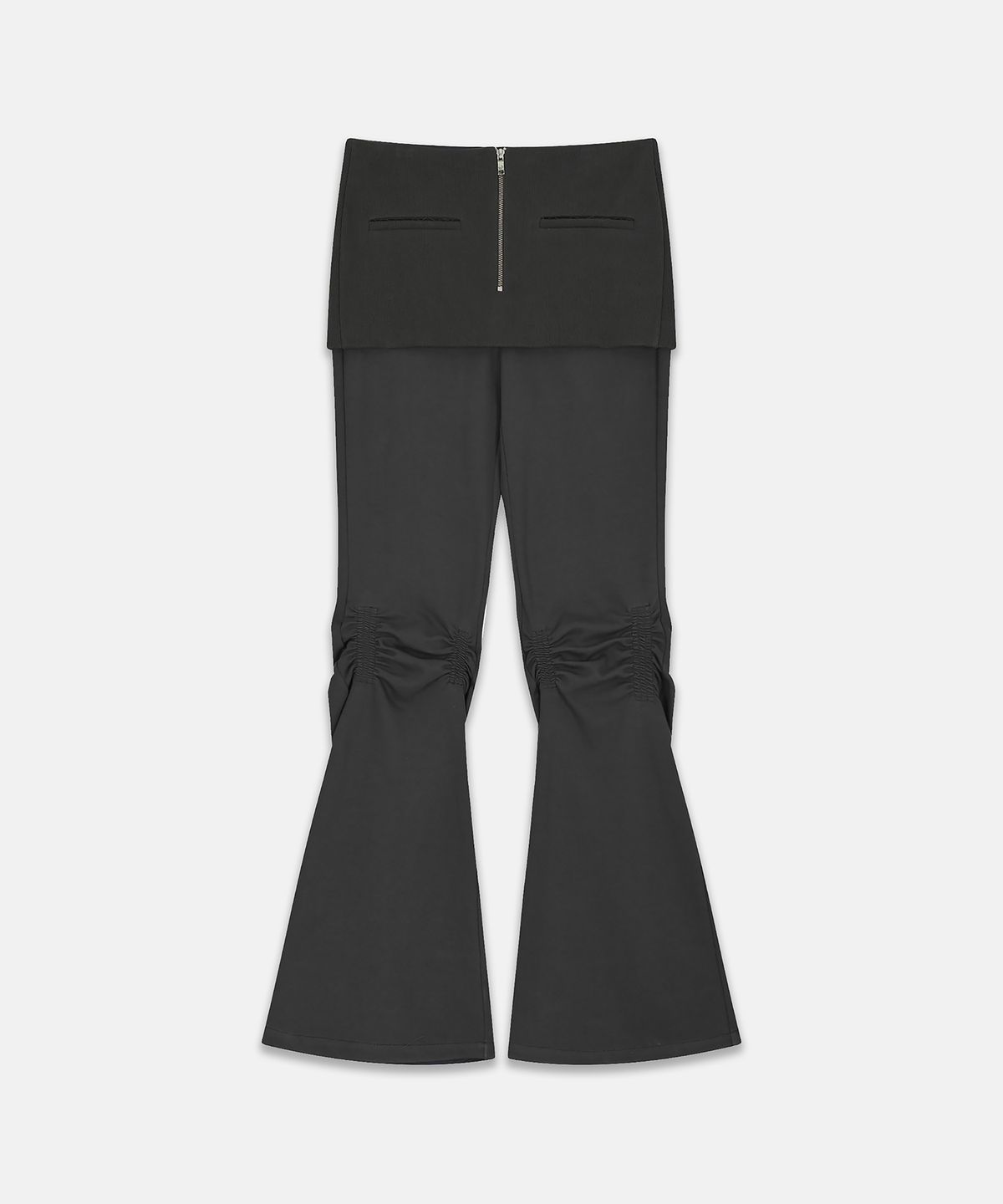 나체(NACHE) EXPOSURE ZIP SWEAT SKIRT PANTS CHARCOAL