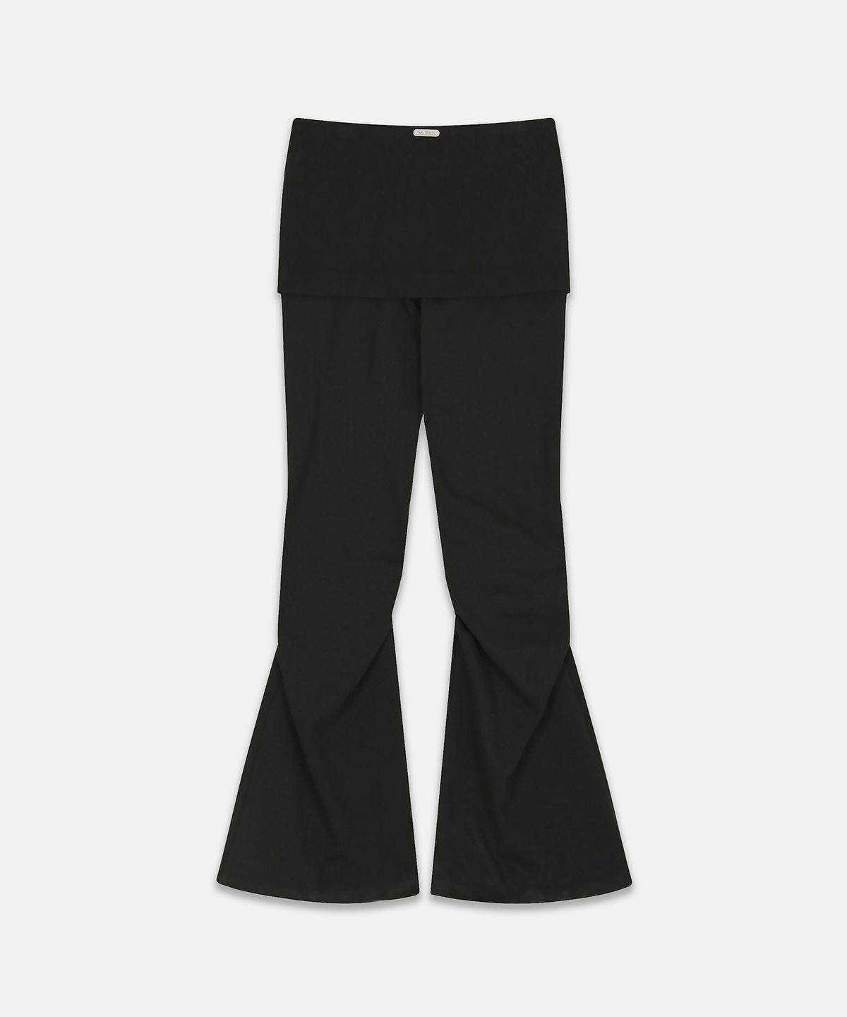 나체(NACHE) EXPOSURE ZIP SWEAT SKIRT PANTS BLACK