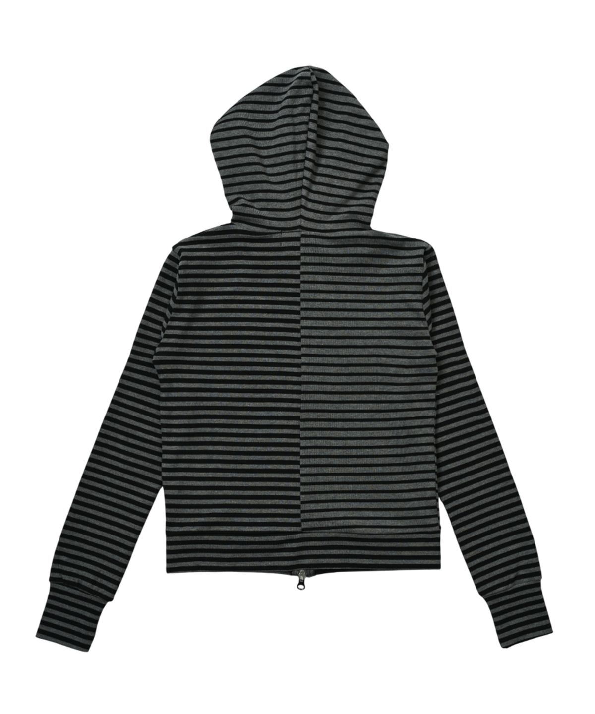 마크니(MACNI) ODD STRIPE ZIP UP HOODIE CHARCOAL