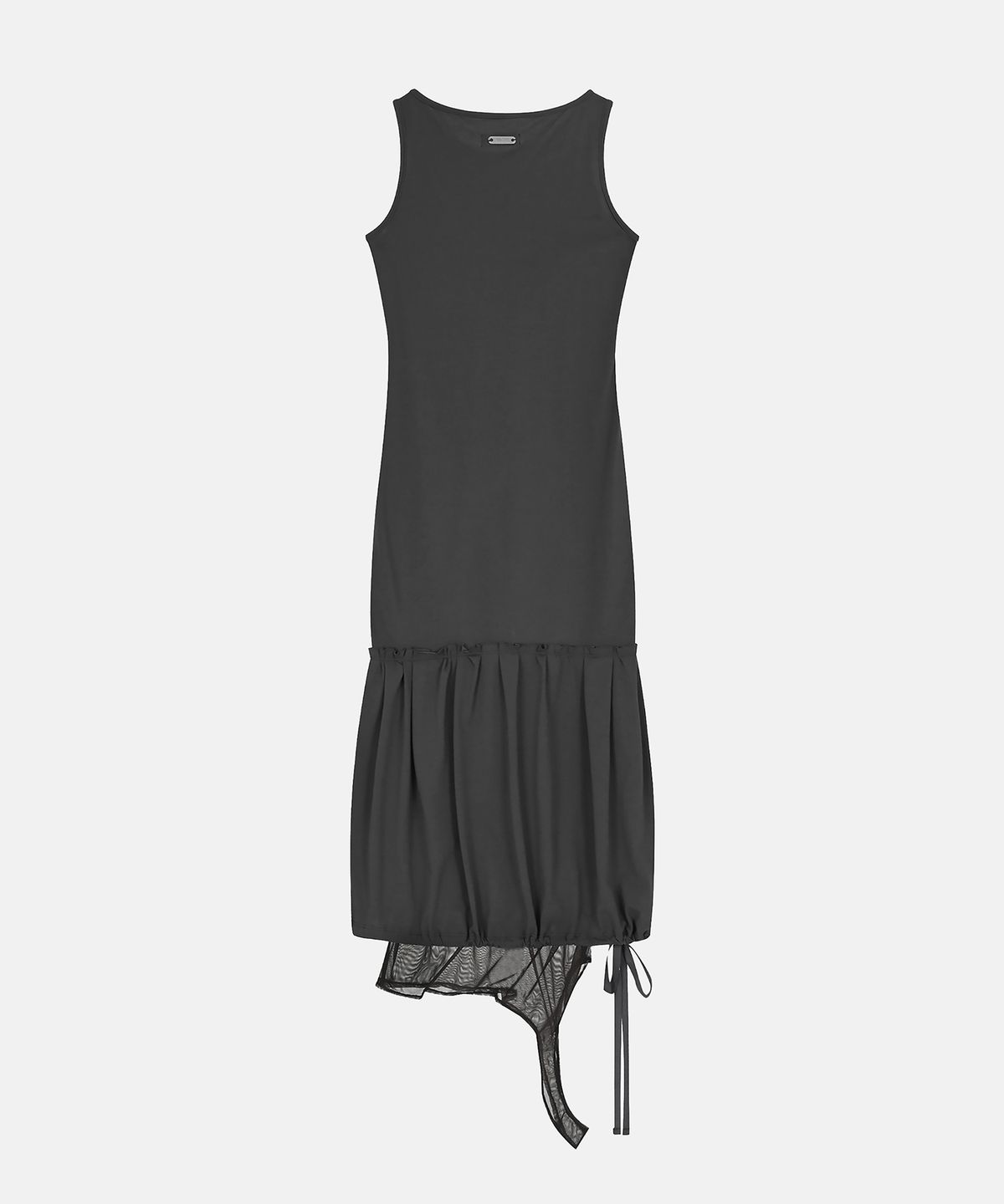 나체(NACHE) MULTIWAY LAYERED MAXI DRESS CHARCOAL