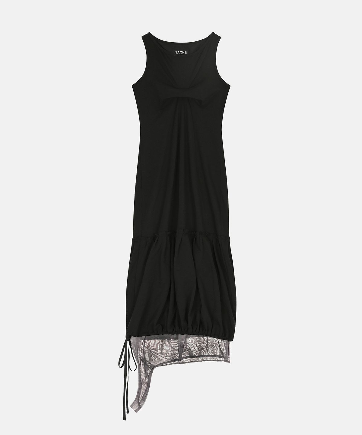 나체(NACHE) MULTIWAY LAYERED MAXI DRESS BLACK