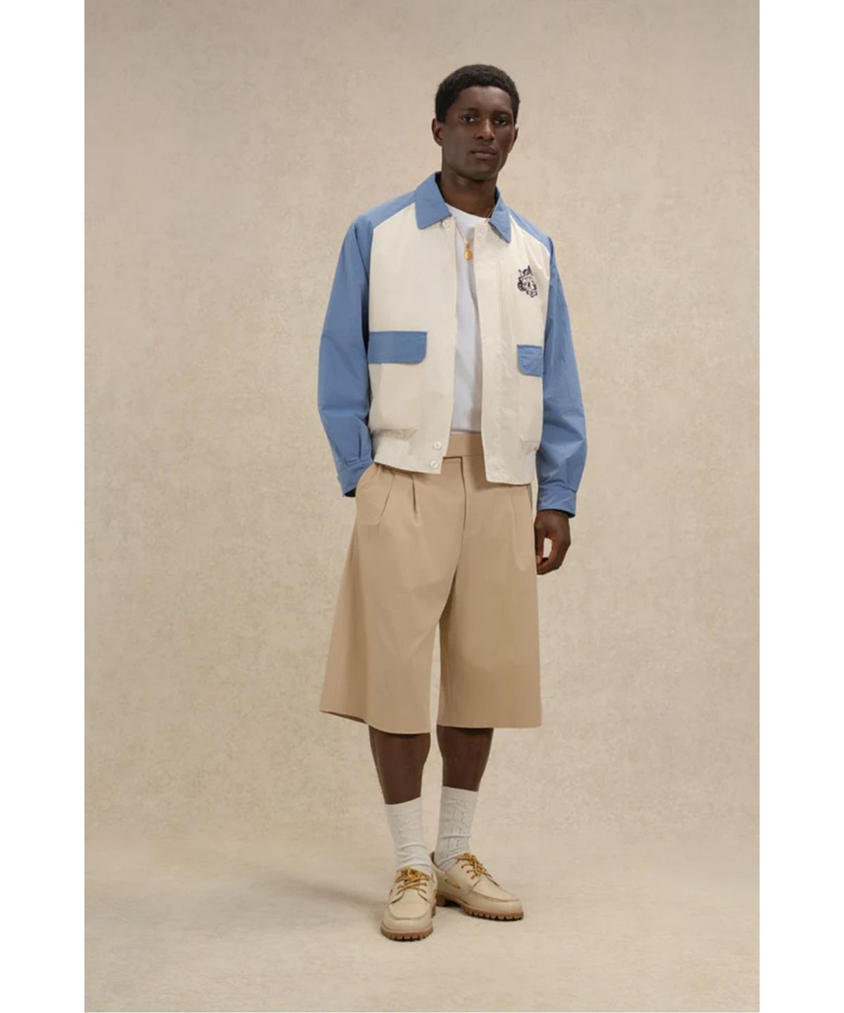 드롤드무슈(DROLE DE MONSIEUR) 댄서 그래픽 스포티 재킷 Veste Nylon Sport Drole Danseurs D0JAM26113WHM