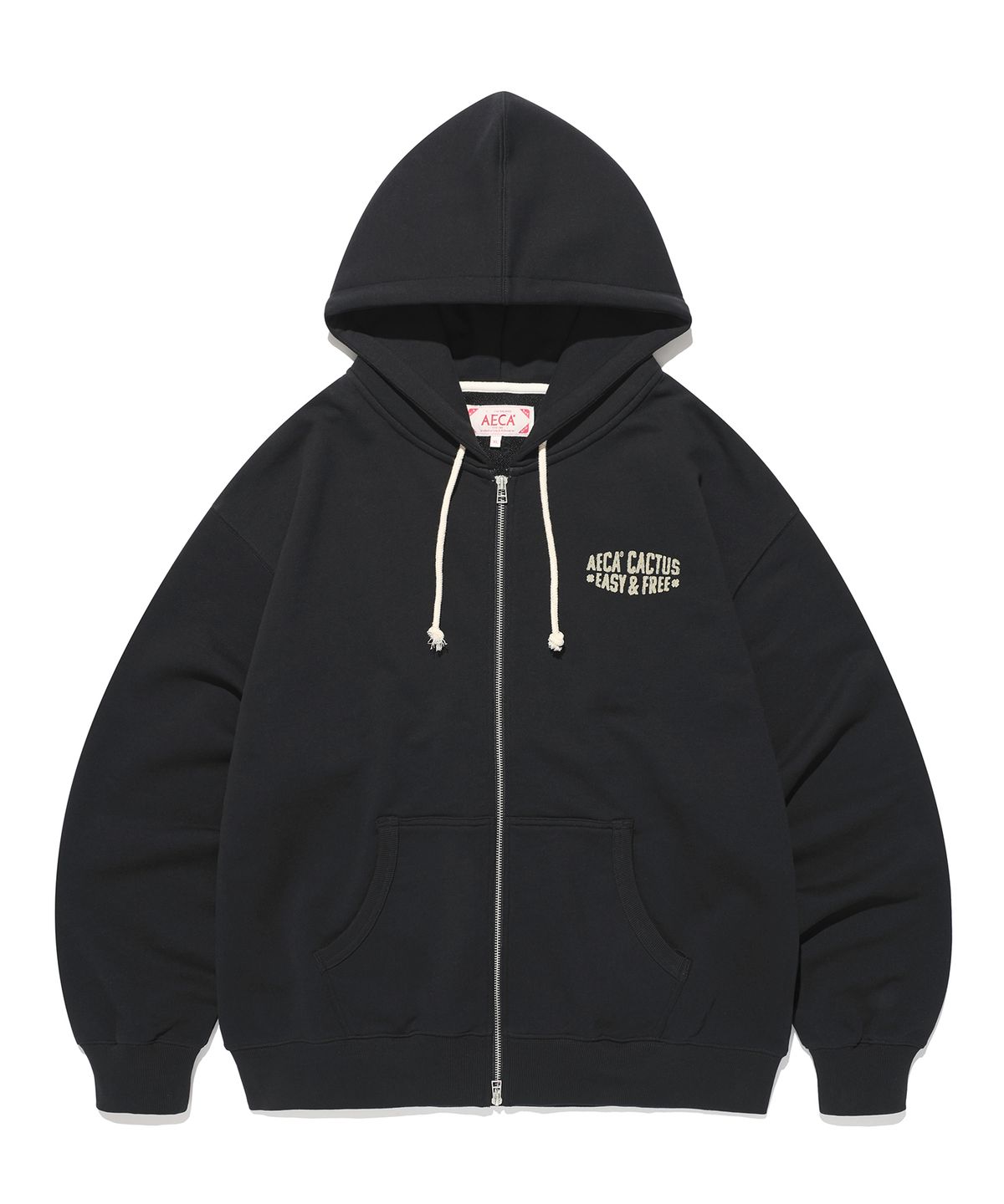 에이카화이트(AECA) AECA CACTUS ZIP UP HOODIE-BLACK