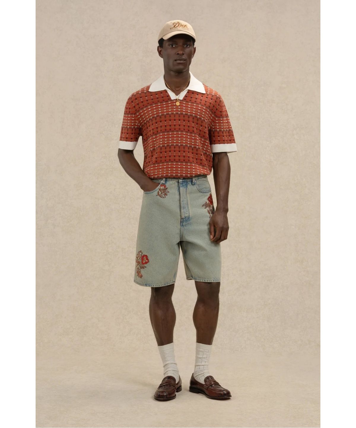 드롤드무슈(DROLE DE MONSIEUR) 쿠지 스트라이프 니트 폴로 Polo Maille Coogie D0WPM26204RED