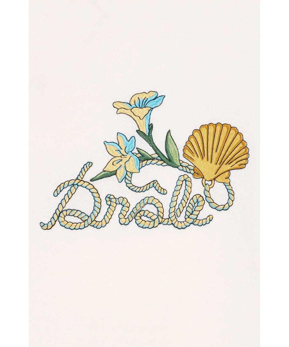 드롤드무슈(DROLE DE MONSIEUR) 쉘 모티브 메리노 니트 스웨터 Maille Drole Shell D0WAM26201WHM