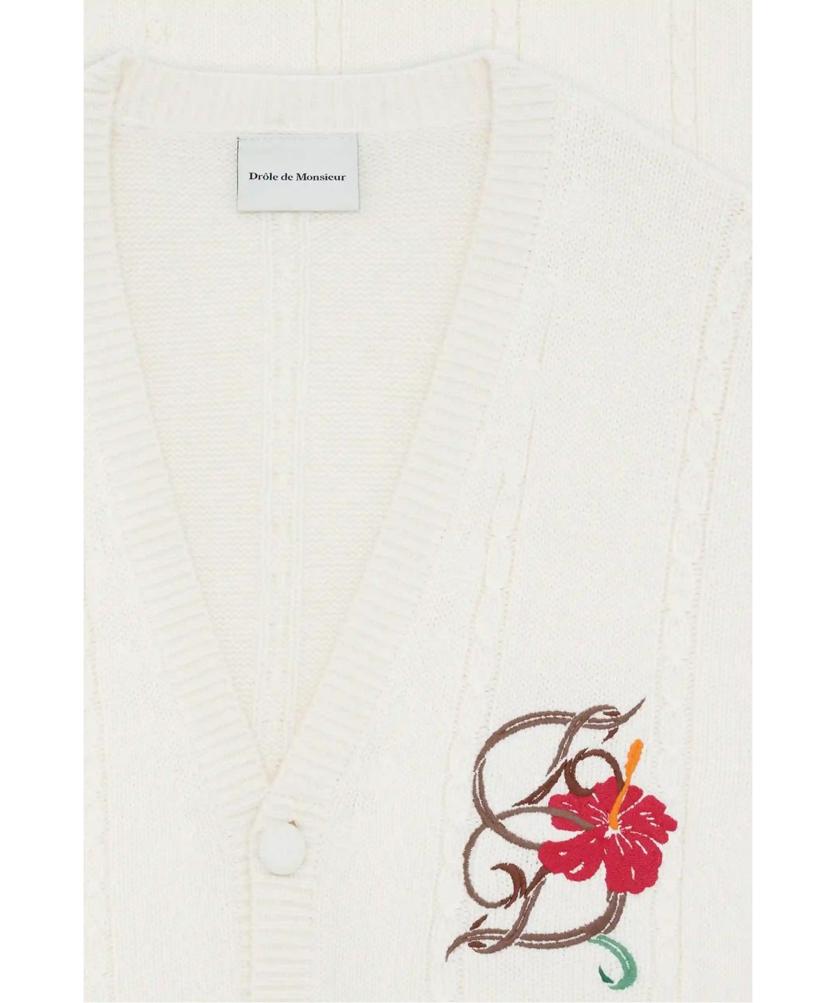 드롤드무슈(DROLE DE MONSIEUR) 하바나 자수 니트 가디건 Cardigan Brode Havana D0WCM26204WHM