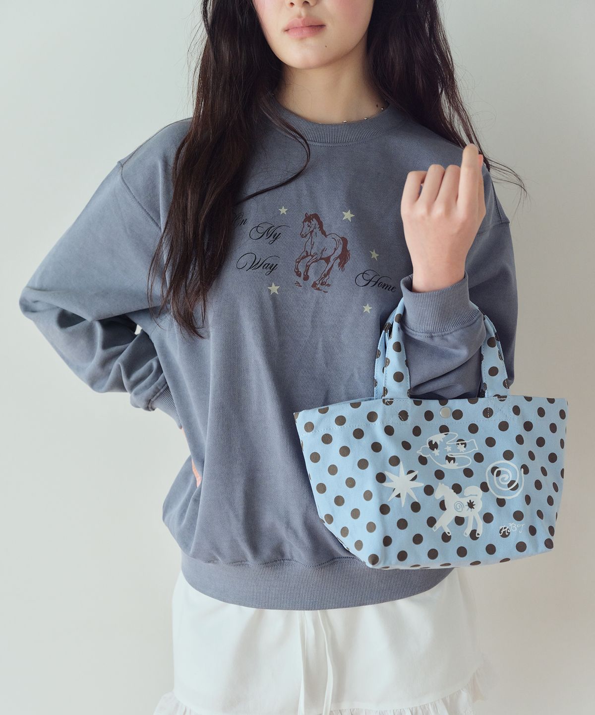 홈바디띵즈(HOMEBODY THINGS) Homebody Mini Classic Dot Bag (SKY BLUE)
