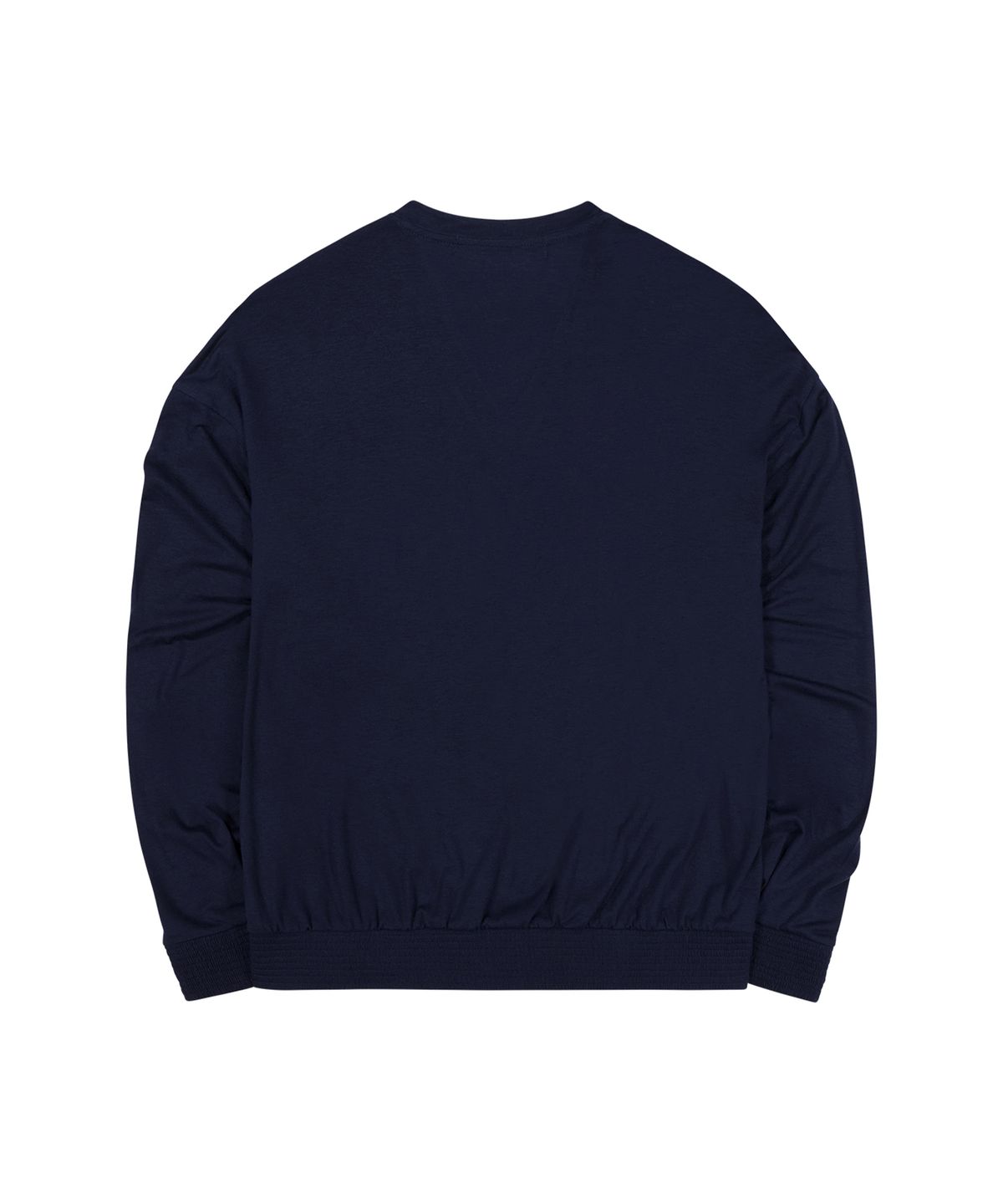 51퍼센트(51PERCENT) V Neck Banding Longsleeve - navy