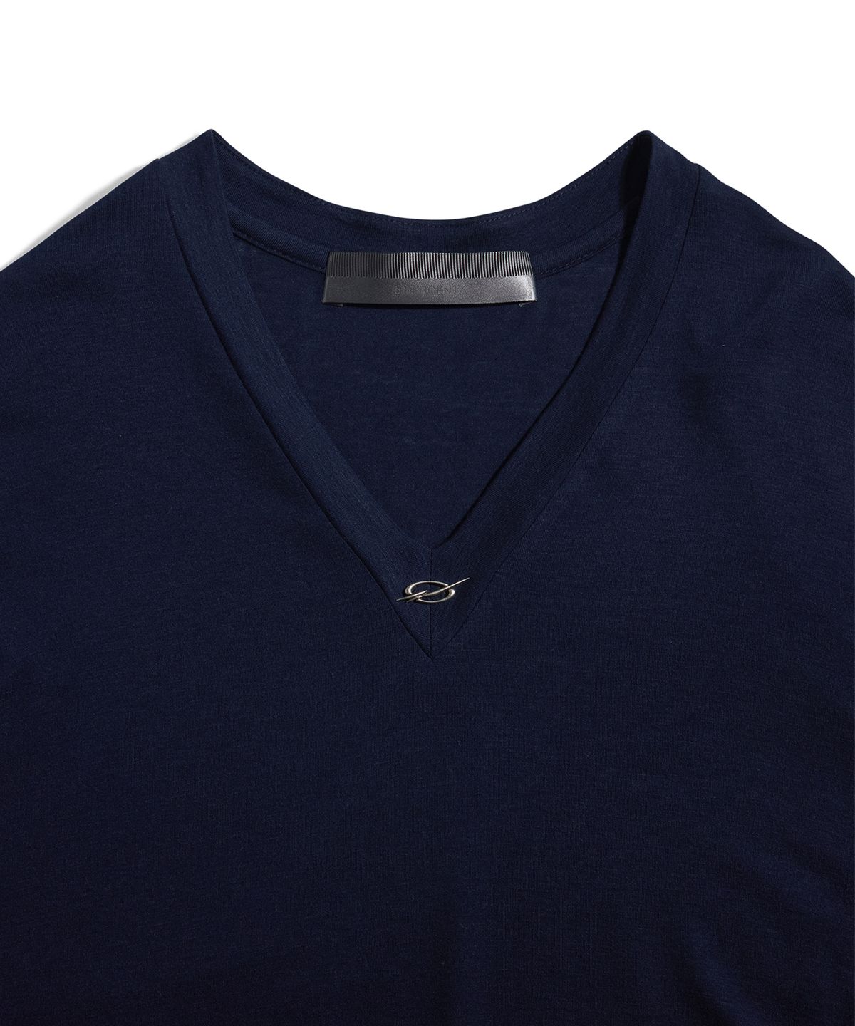 51퍼센트(51PERCENT) V Neck Banding Longsleeve - navy
