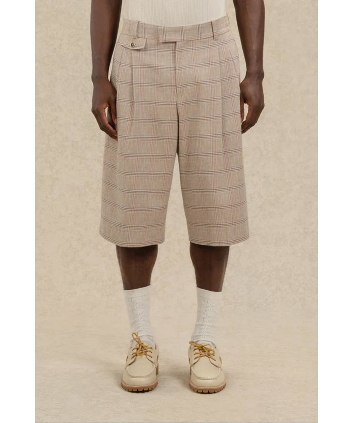 드롤드무슈(DROLE DE MONSIEUR) 체크 롱 쇼츠 Short Long a Carreaux D0POM26320BED
