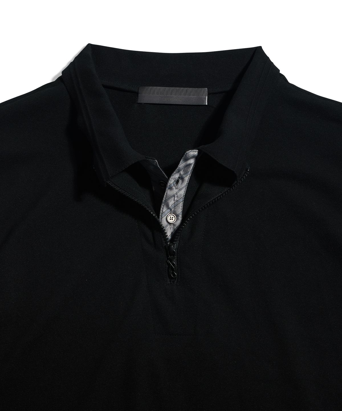51퍼센트(51PERCENT) Double collar pk longsleeve - black
