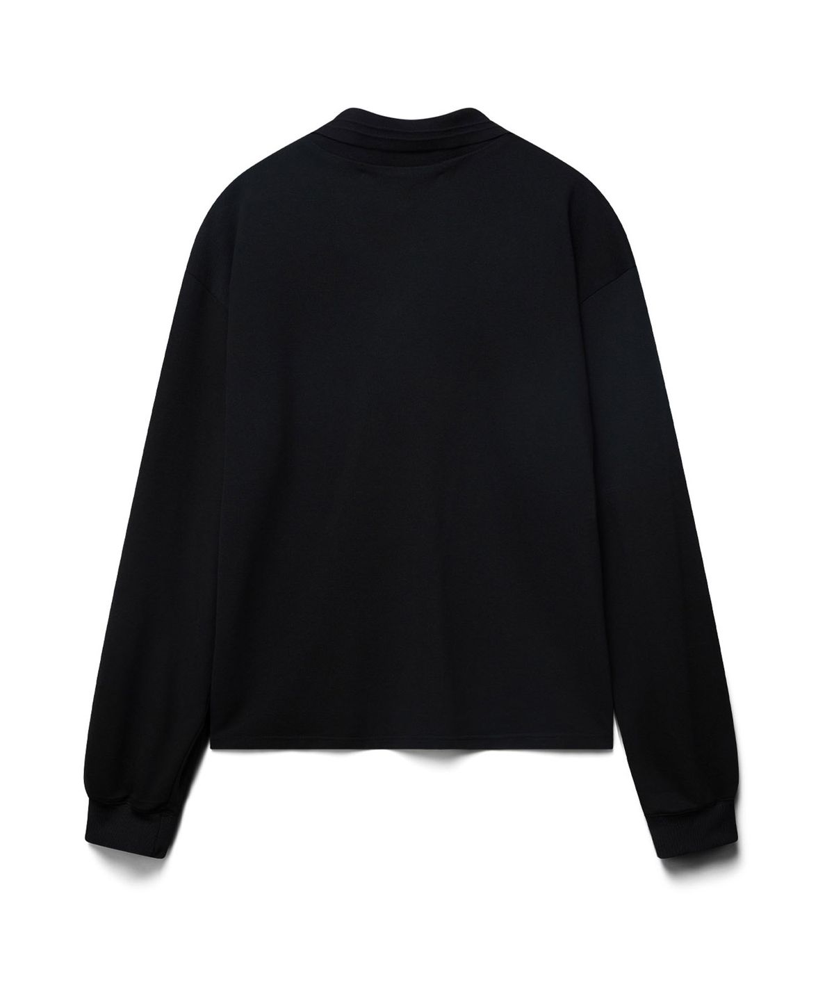51퍼센트(51PERCENT) Double collar pk longsleeve - black