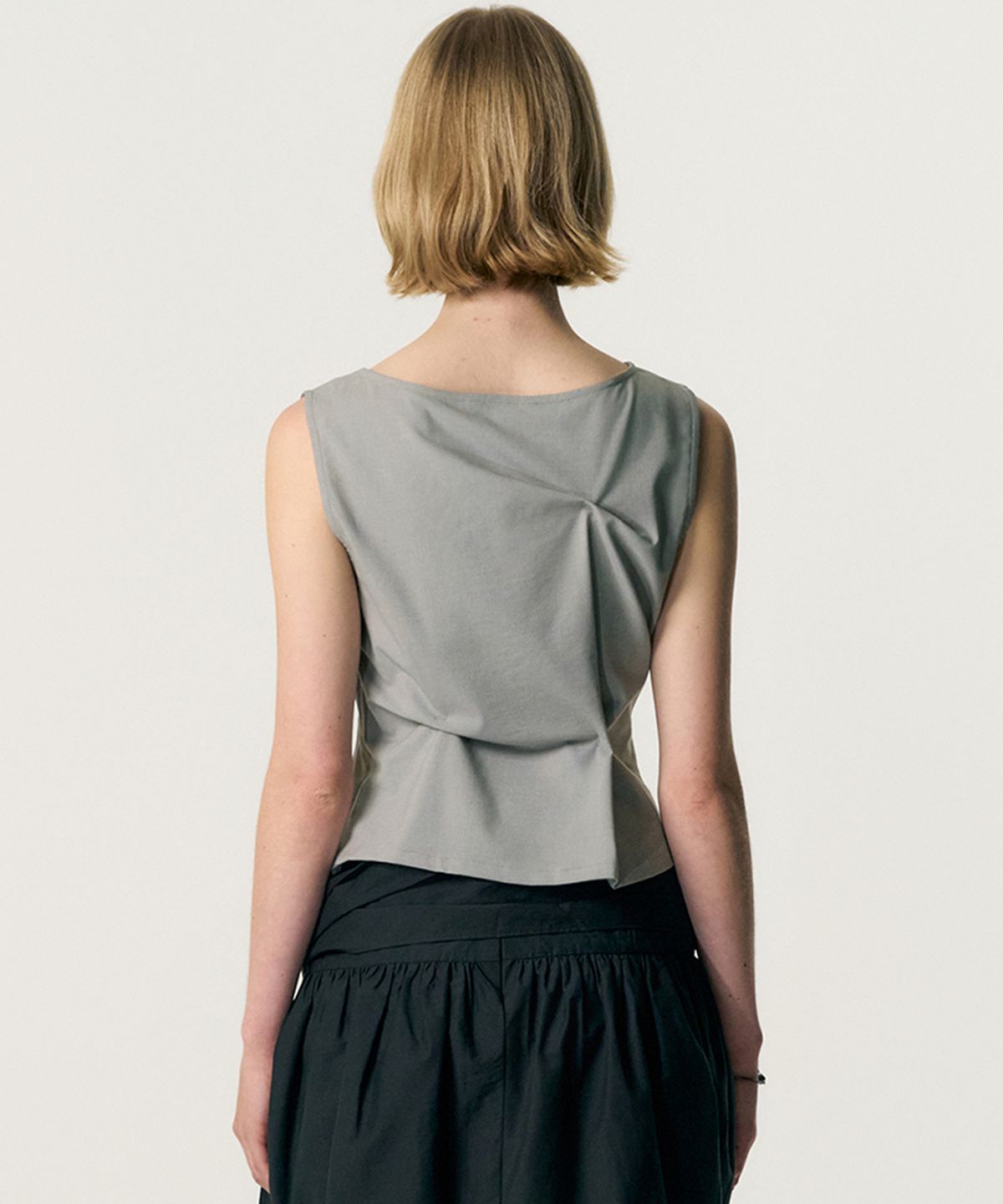 킴지수(KIMZISU) Pinched Sleeveless_LIGHT GREY