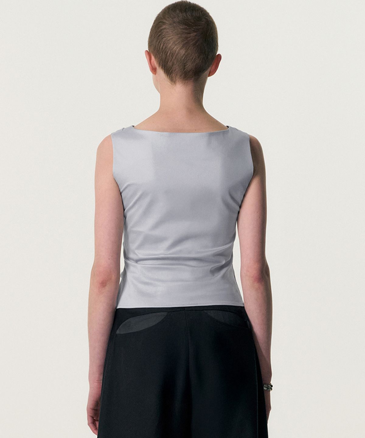 킴지수(KIMZISU) Diagonal Multi-Knot Top_GREY