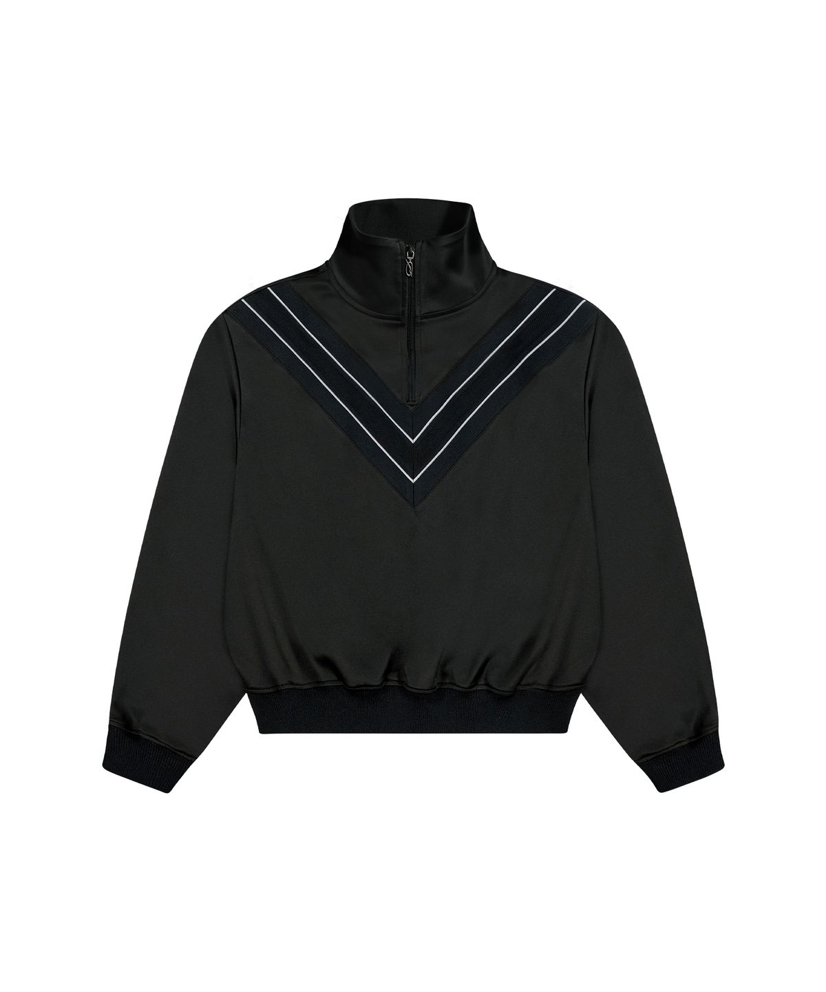 51퍼센트(51PERCENT) Diagonal track zip-up - black