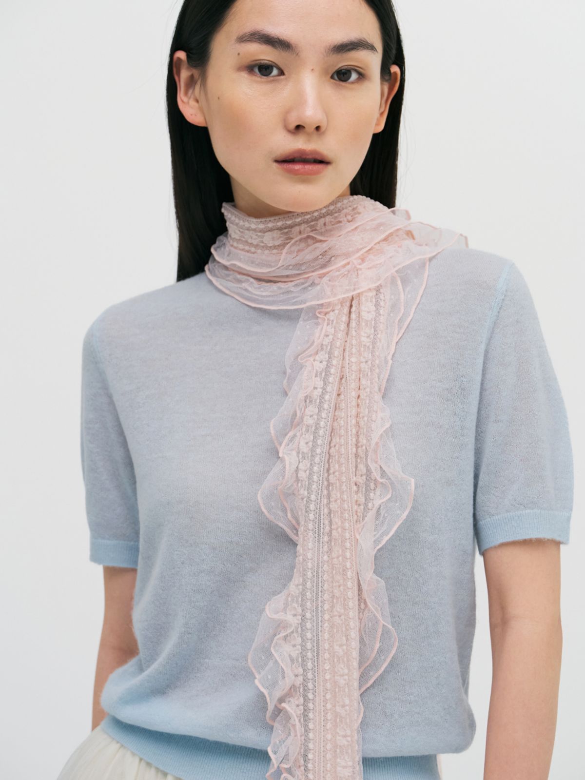 시오르(SIEOR) Vintage Guipure Veil Scarf_5colors