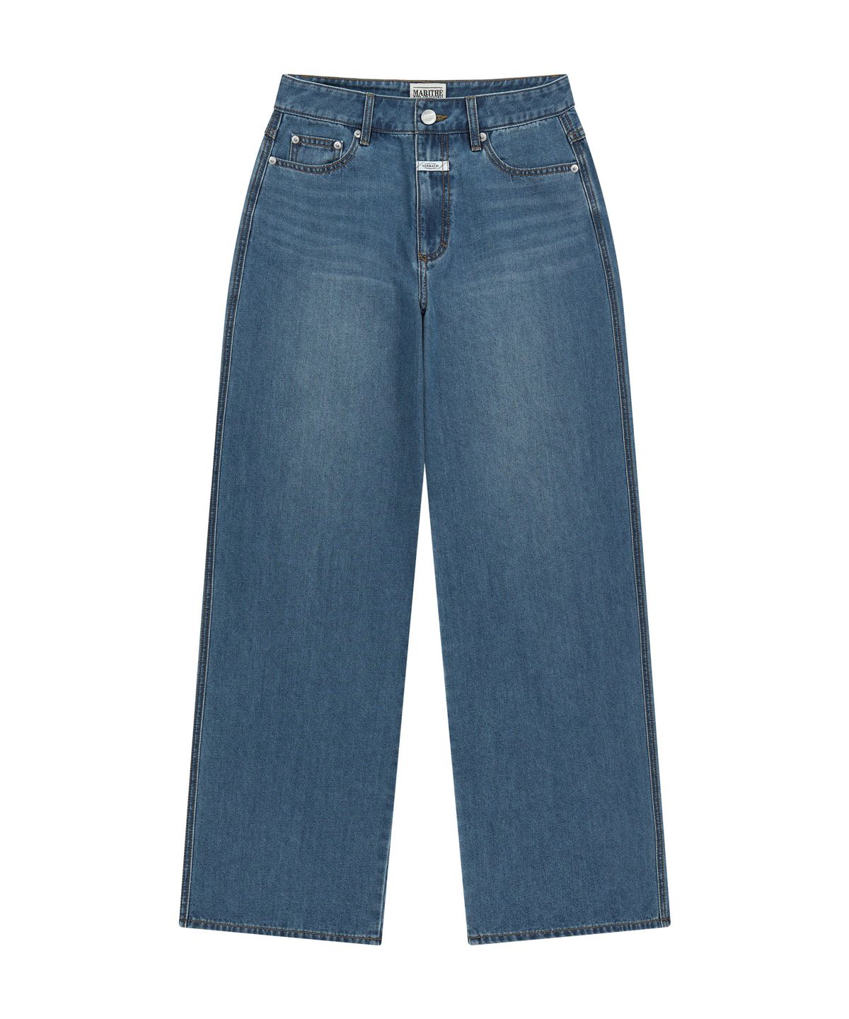 마리떼 프랑소와 저버(MARITHÉ + FRANҪOIS GIRBAUD) W SUMMER SEMI WIDE DENIM PANTS blue