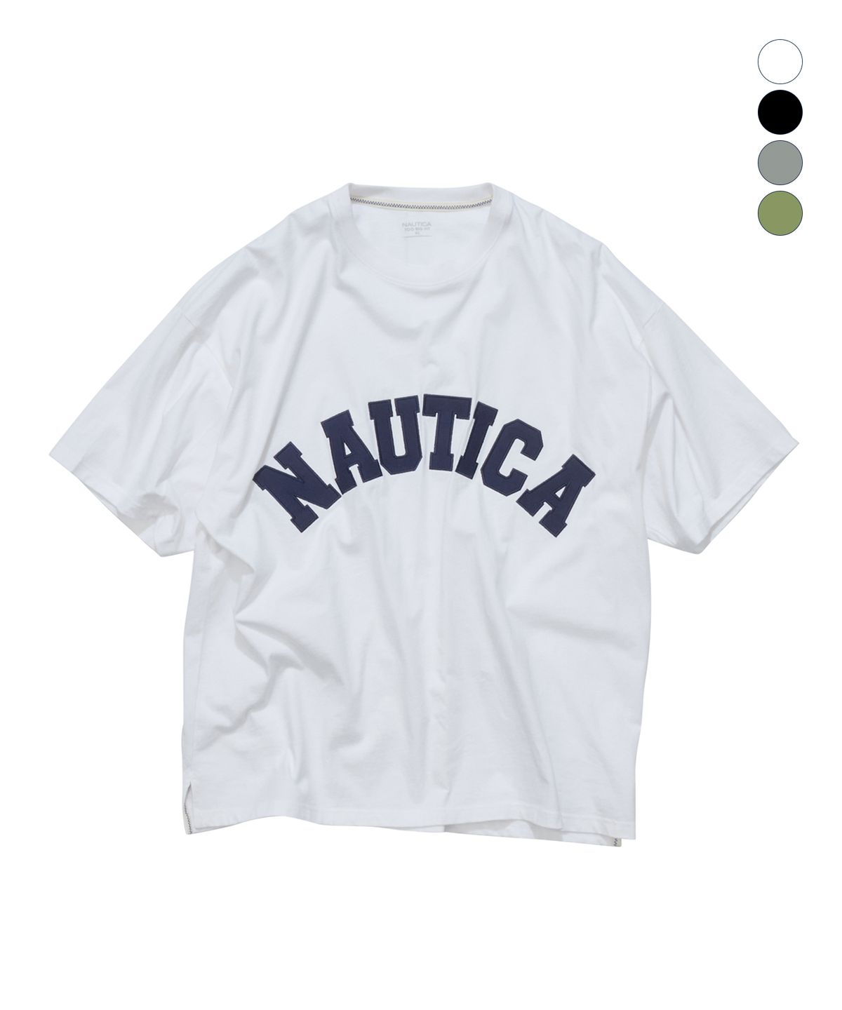 노티카(NAUTICA) 아치 로고 티셔츠(4colors) NTS4826