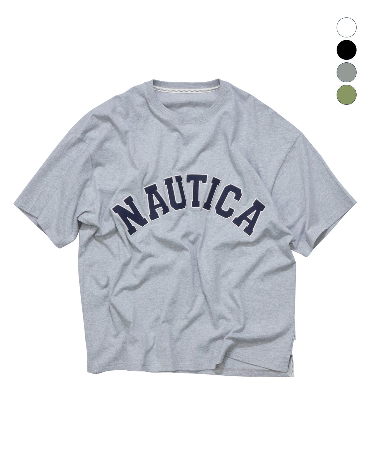 노티카(NAUTICA) 아치 로고 티셔츠(4colors) NTS4826