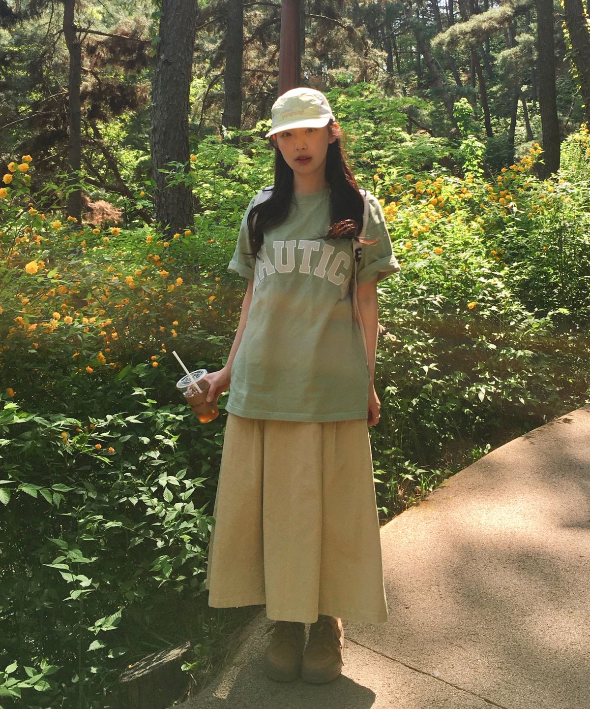 노티카(NAUTICA) 아치 로고 티셔츠(4colors) NTS4826