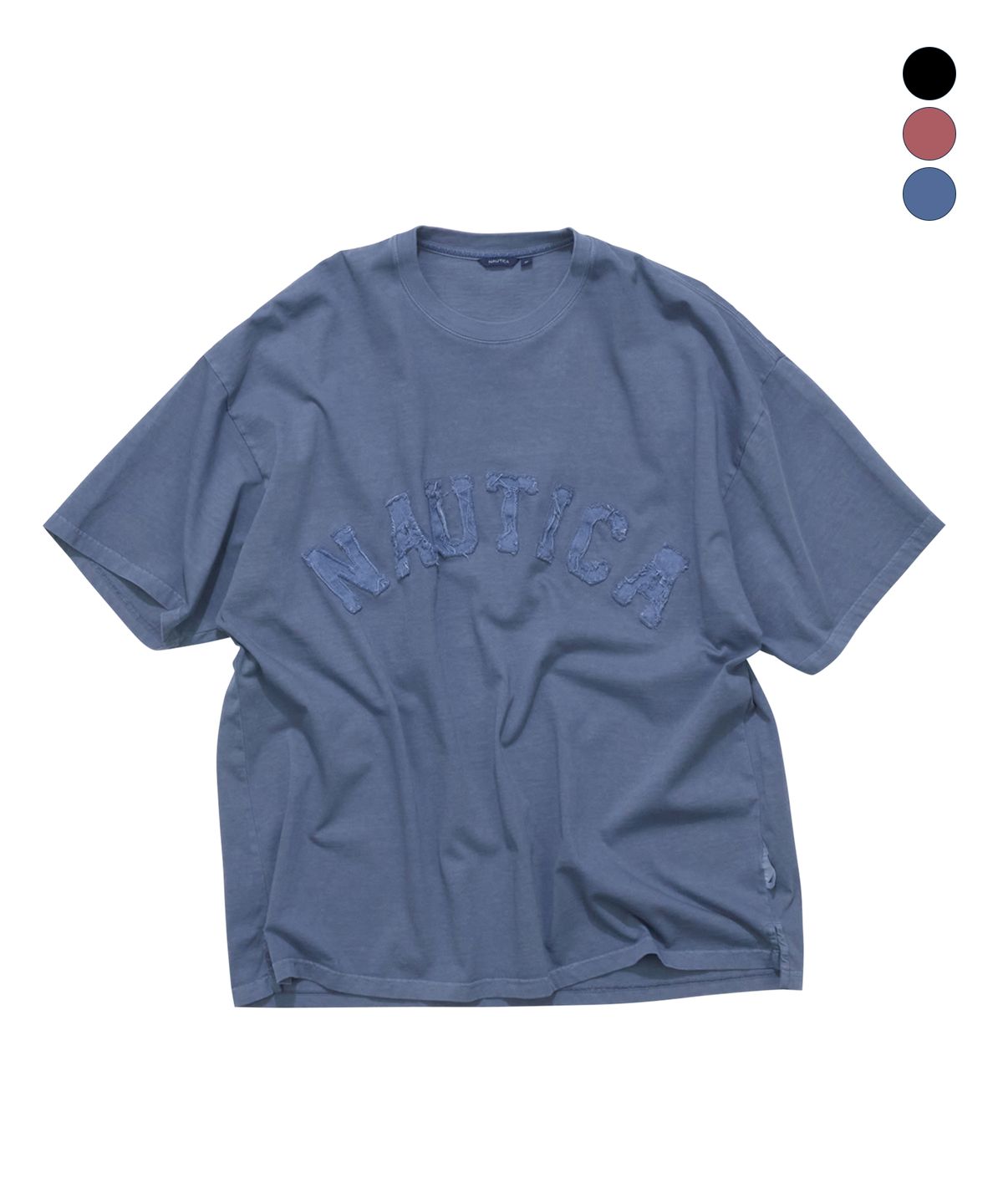 노티카(NAUTICA) 아치 로고 피그먼트 티셔츠(3colors) NTS4836