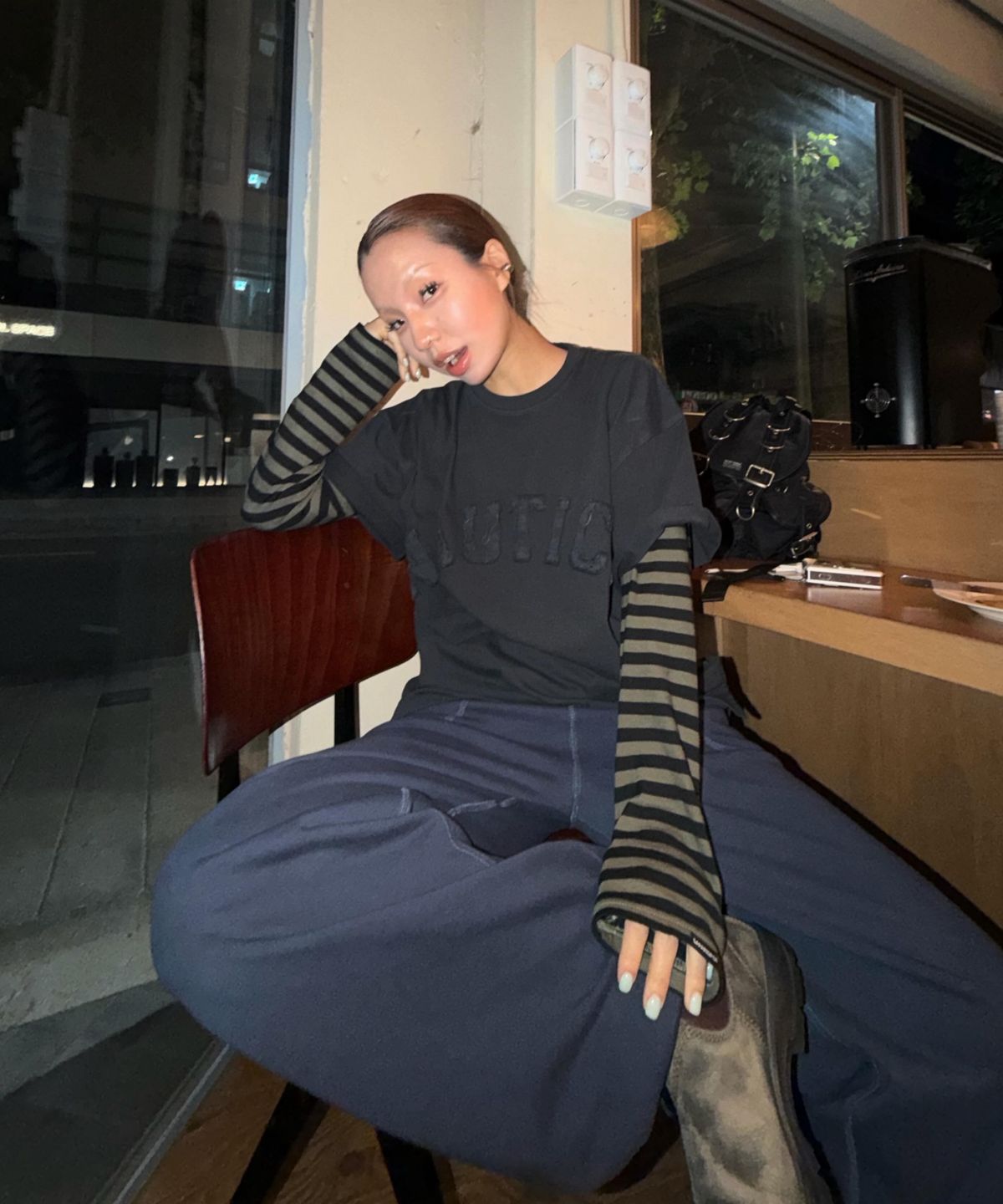 노티카(NAUTICA) 아치 로고 피그먼트 티셔츠(3colors) NTS4836