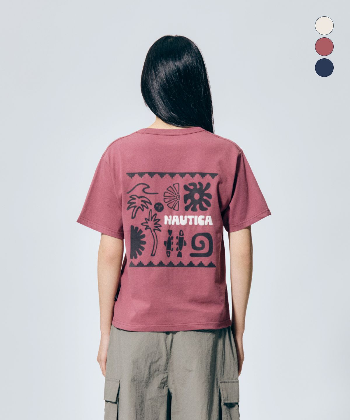 노티카(NAUTICA) 오션 트라이벌 티셔츠(3colors) NTS5556