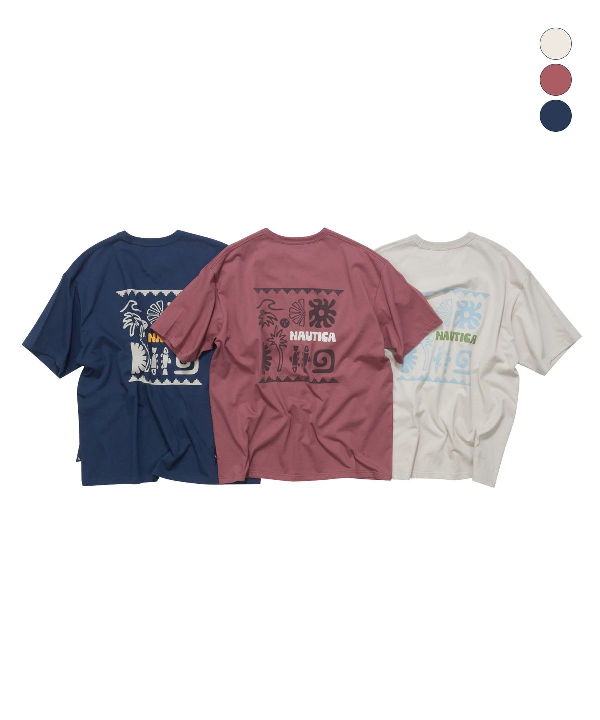 노티카(NAUTICA) 오션 트라이벌 티셔츠(3colors) NTS5556