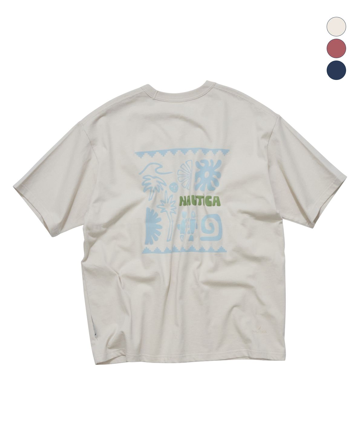 노티카(NAUTICA) 오션 트라이벌 티셔츠(3colors) NTS5556