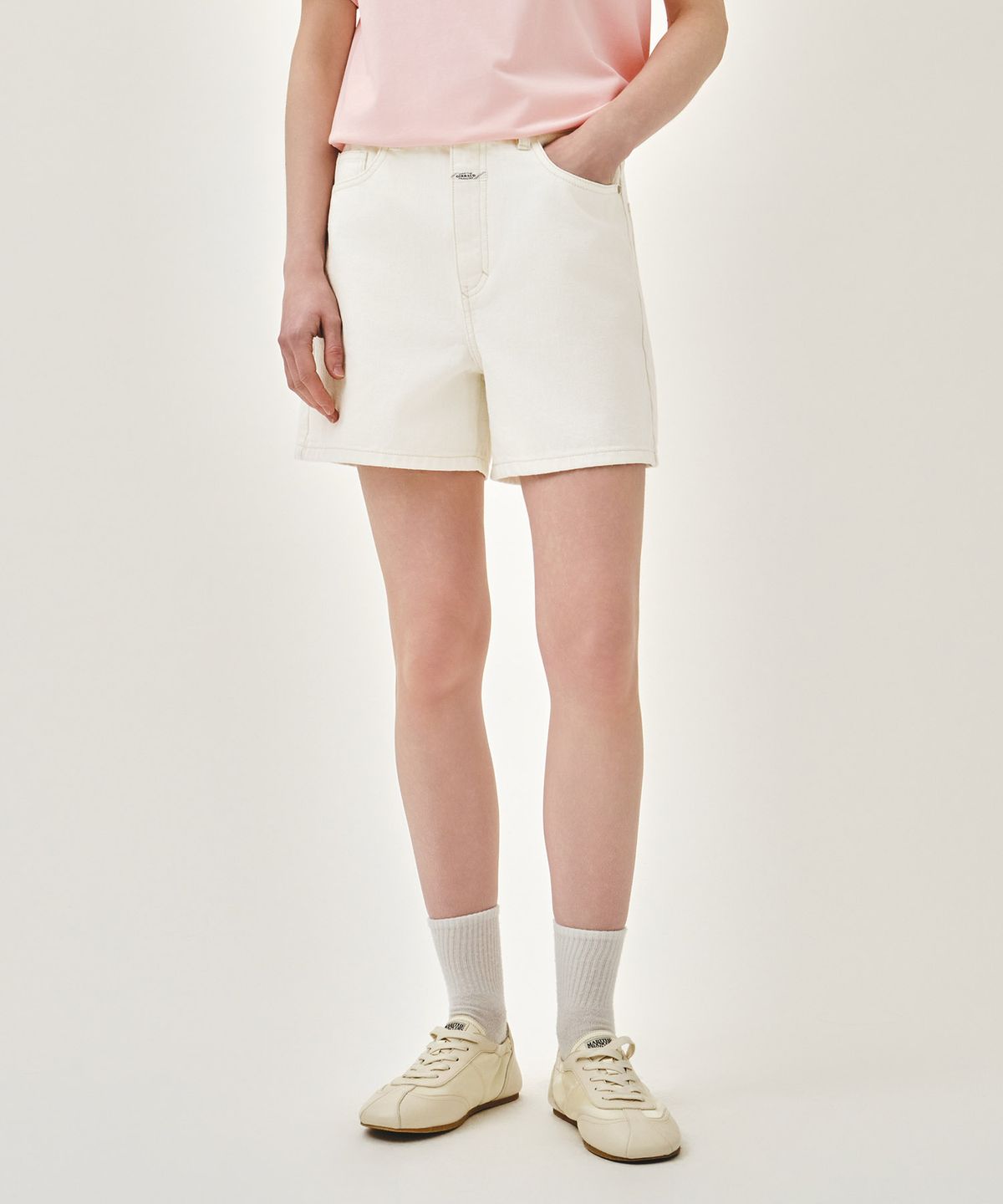 마리떼 프랑소와 저버(MARITHÉ + FRANҪOIS GIRBAUD) W DENIM SHORTS ecru