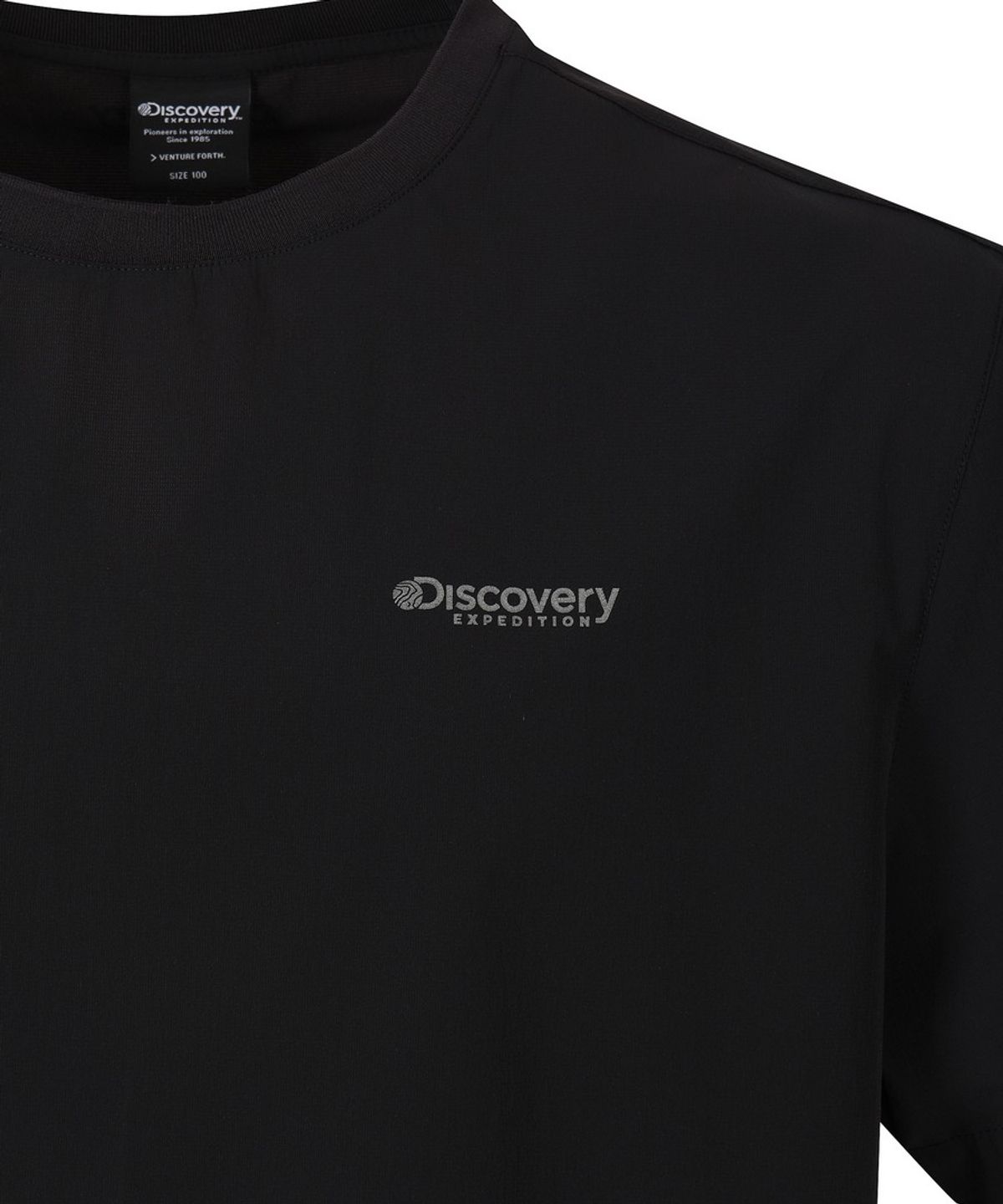 디스커버리 익스페디션(DISCOVERY EXPEDITION) 남성 프레시벤트 에어닷 우븐 반팔티셔츠 (BLACK)