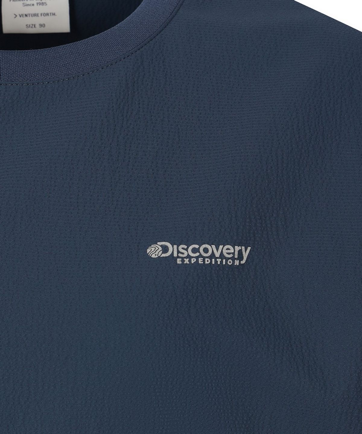 디스커버리 익스페디션(DISCOVERY EXPEDITION) 여성 시어서커 우븐 반팔티셔츠 (D/INDIGO)