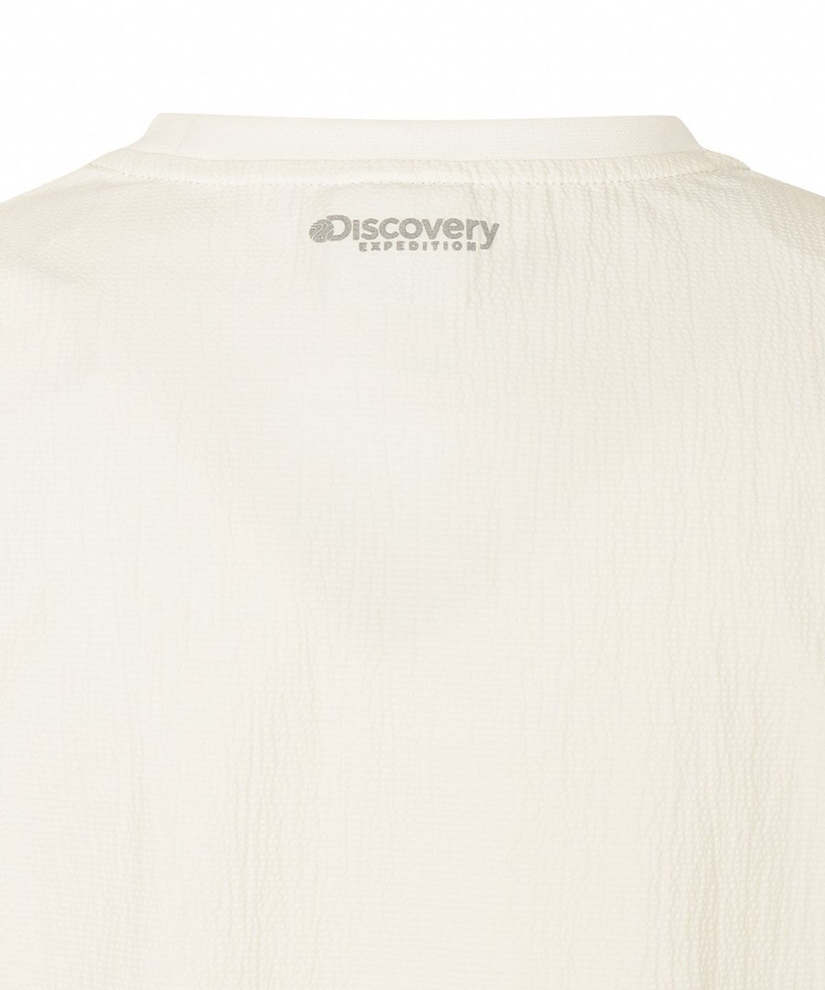 디스커버리 익스페디션(DISCOVERY EXPEDITION) 여성 시어서커 우븐 반팔티셔츠 (IVORY)