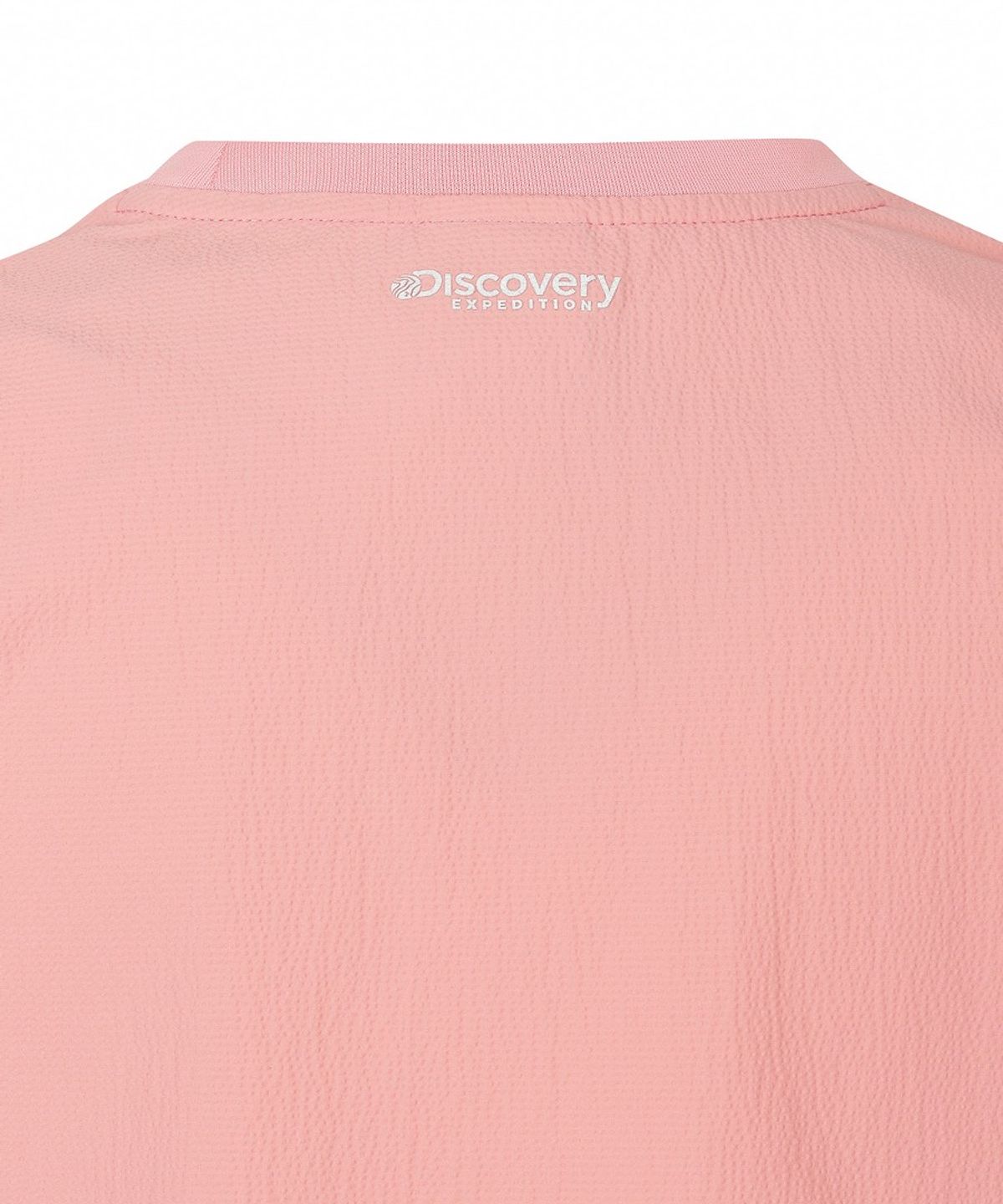 디스커버리 익스페디션(DISCOVERY EXPEDITION) 여성 시어서커 우븐 반팔티셔츠 (Peach)