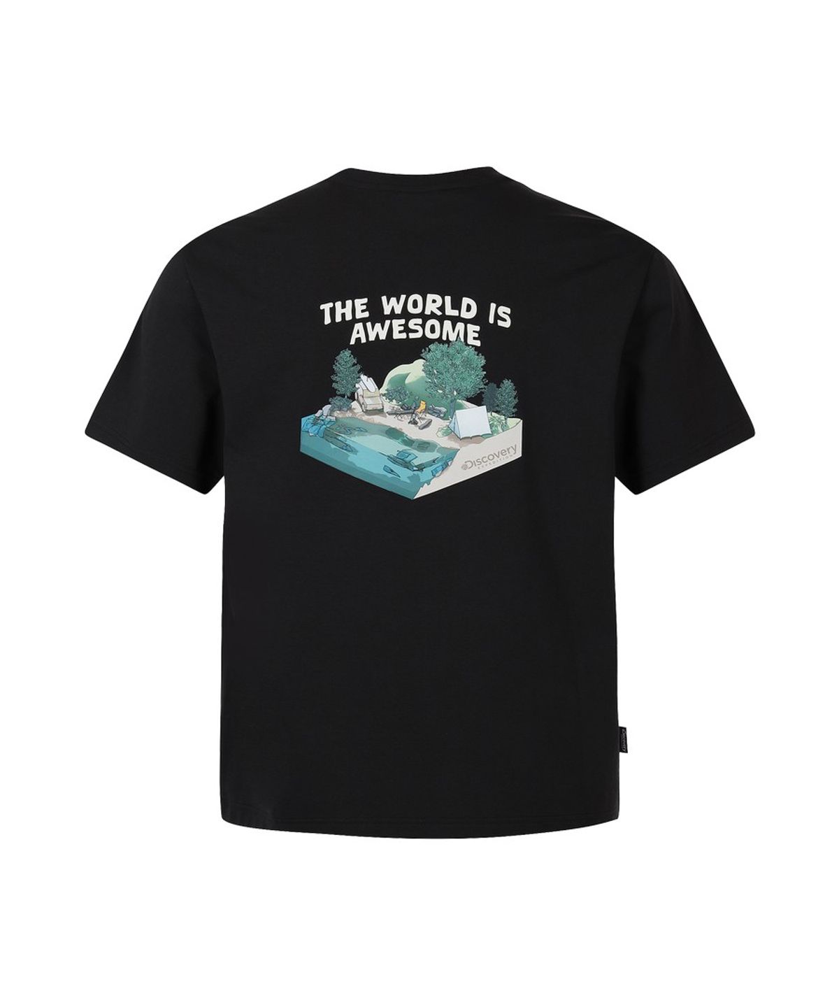 디스커버리 익스페디션(DISCOVERY EXPEDITION) 유니 프레시벤트 익스플로어 그래픽 반팔티셔츠 (BLACK)