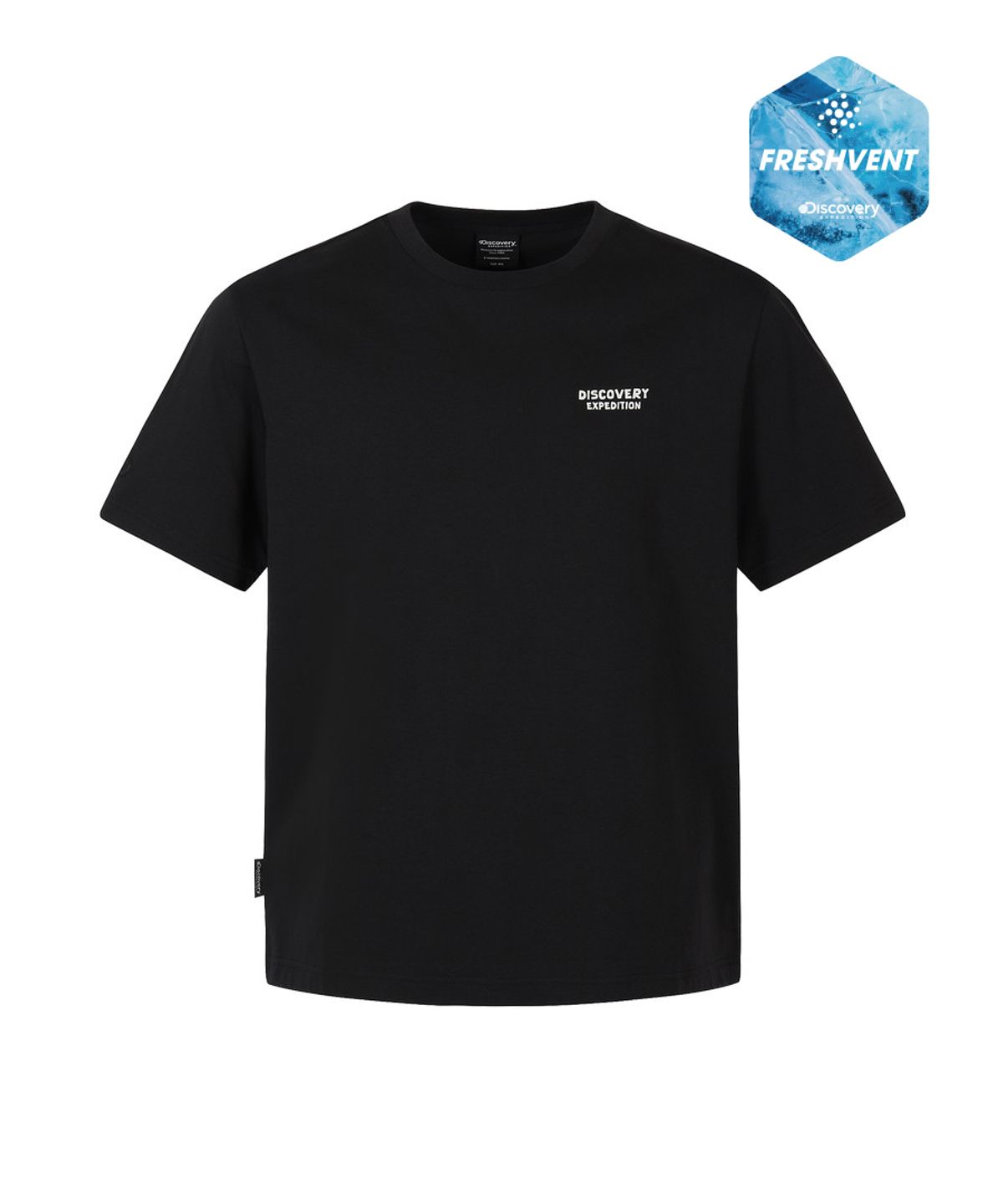디스커버리 익스페디션(DISCOVERY EXPEDITION) 유니 프레시벤트 익스플로어 그래픽 반팔티셔츠 (BLACK)