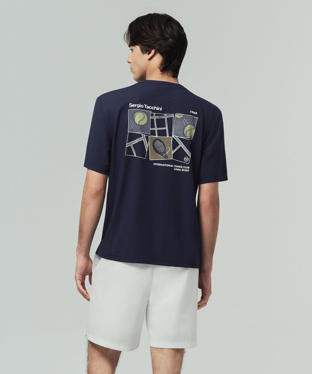 세르지오 타키니(SERGIO TACCHINI) U 레이프레쉬 그래픽 반팔 티셔츠 (Navy)