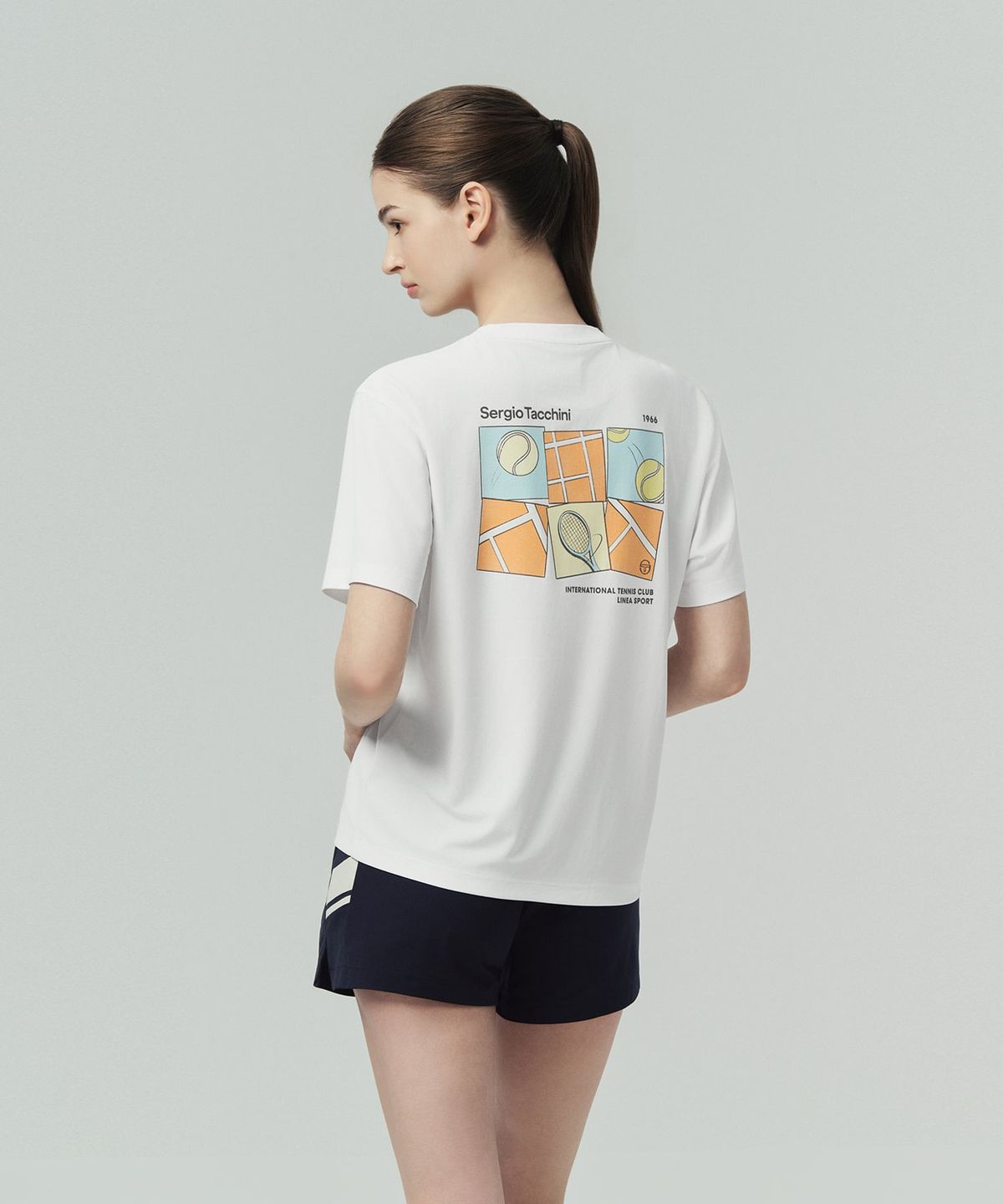 세르지오 타키니(SERGIO TACCHINI) U 레이프레쉬 그래픽 반팔 티셔츠 (White)