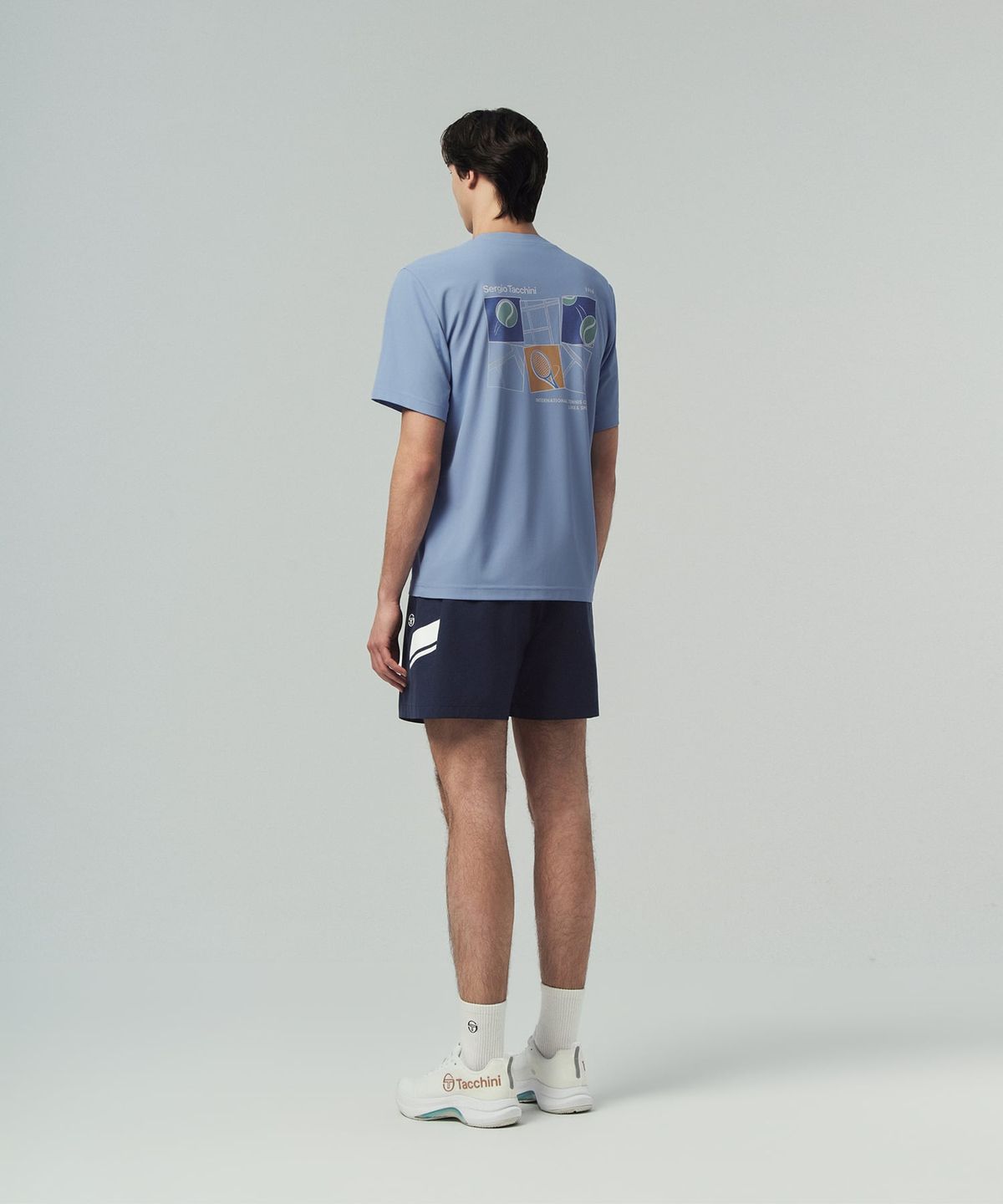 세르지오 타키니(SERGIO TACCHINI) U 레이프레쉬 그래픽 반팔 티셔츠 (L.Indigo)
