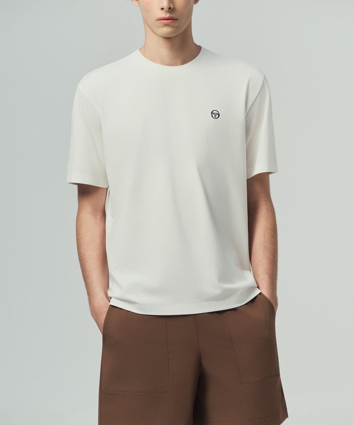 세르지오 타키니(SERGIO TACCHINI) M 쿨매치 코스타 그래픽 반팔 티셔츠 (White)