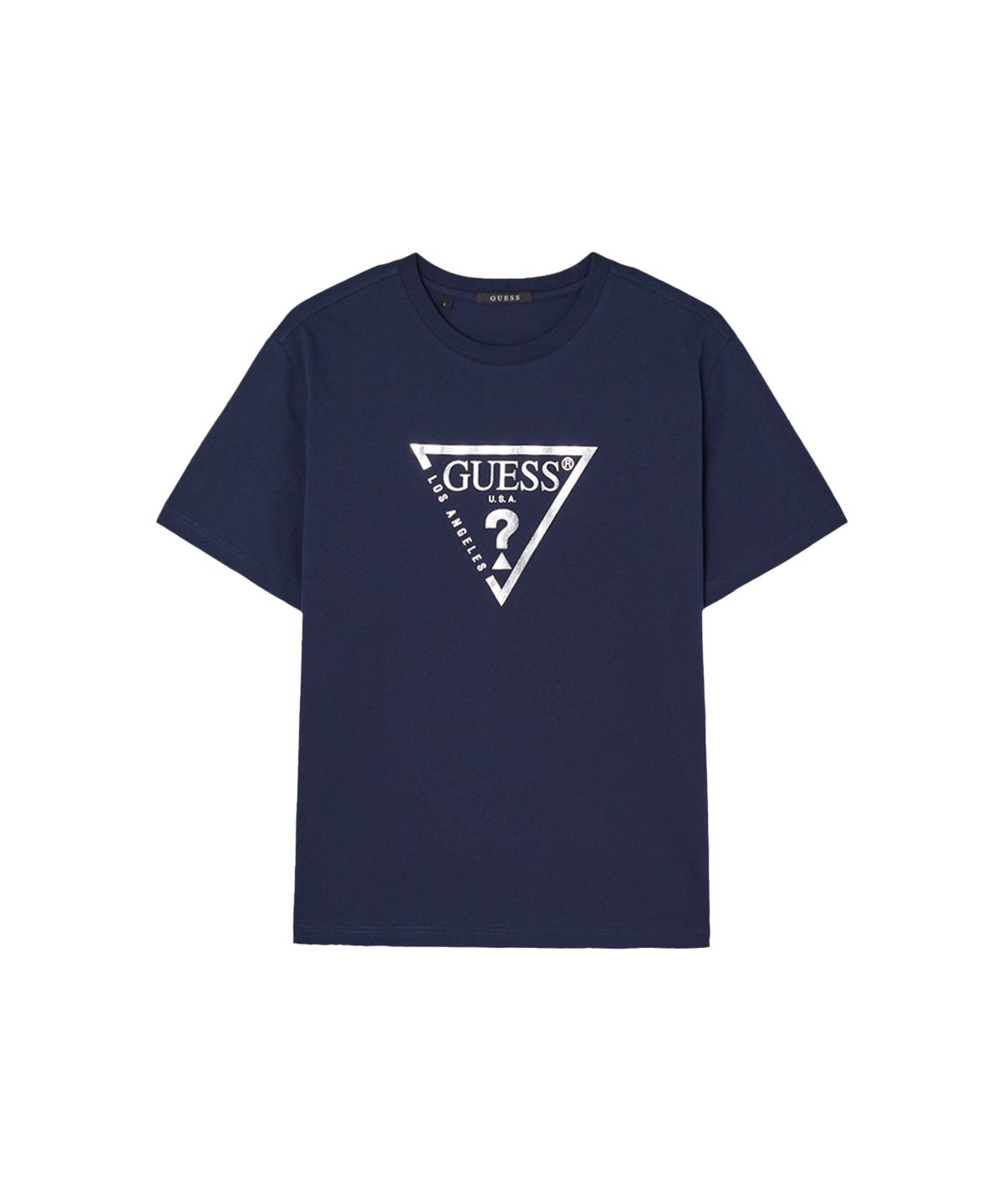 게스(GUESS) 5color 유니 샤이닝 빅 삼각 반팔티셔츠 NQ2K5921
