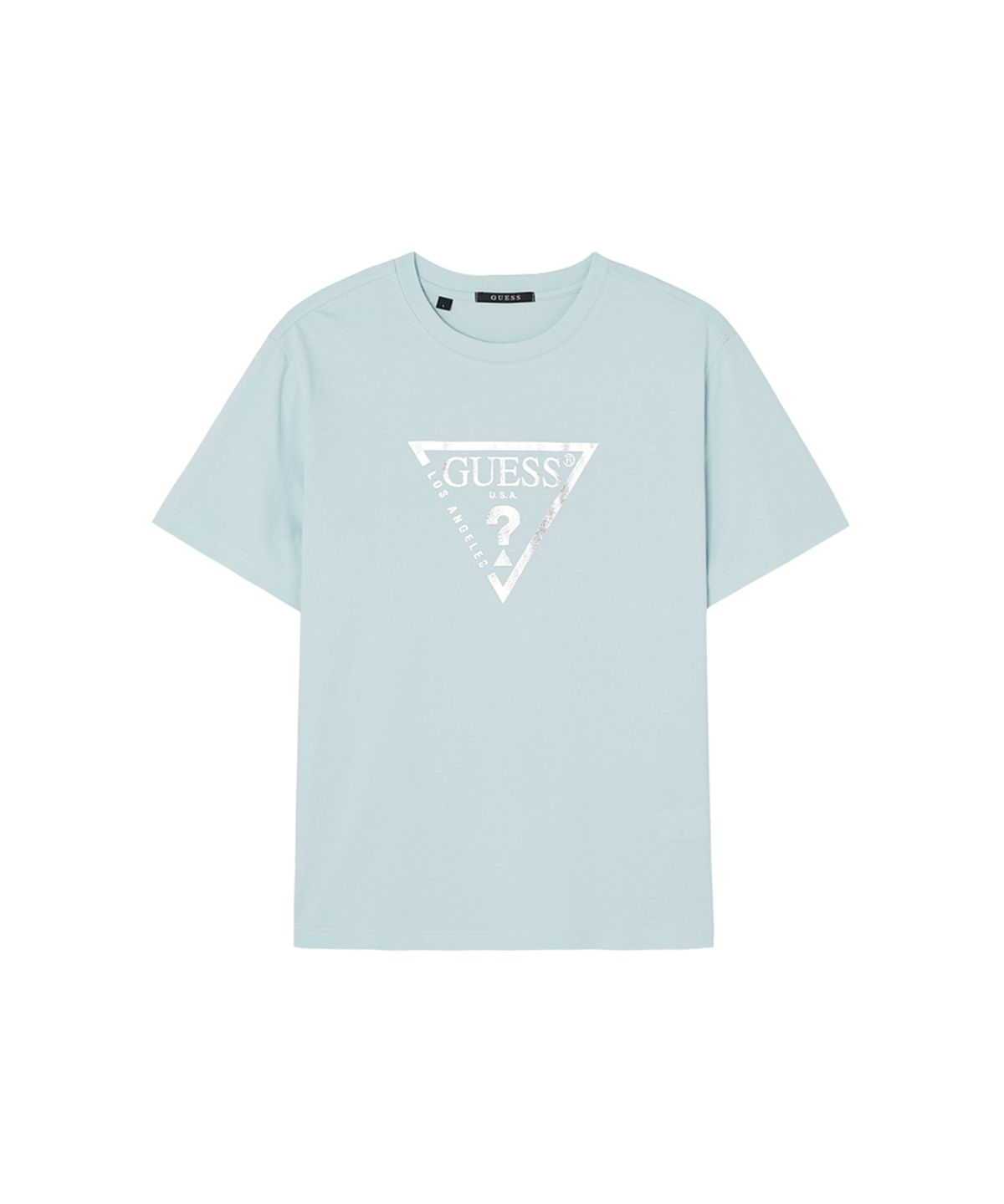 게스(GUESS) 5color 유니 샤이닝 빅 삼각 반팔티셔츠 NQ2K5921