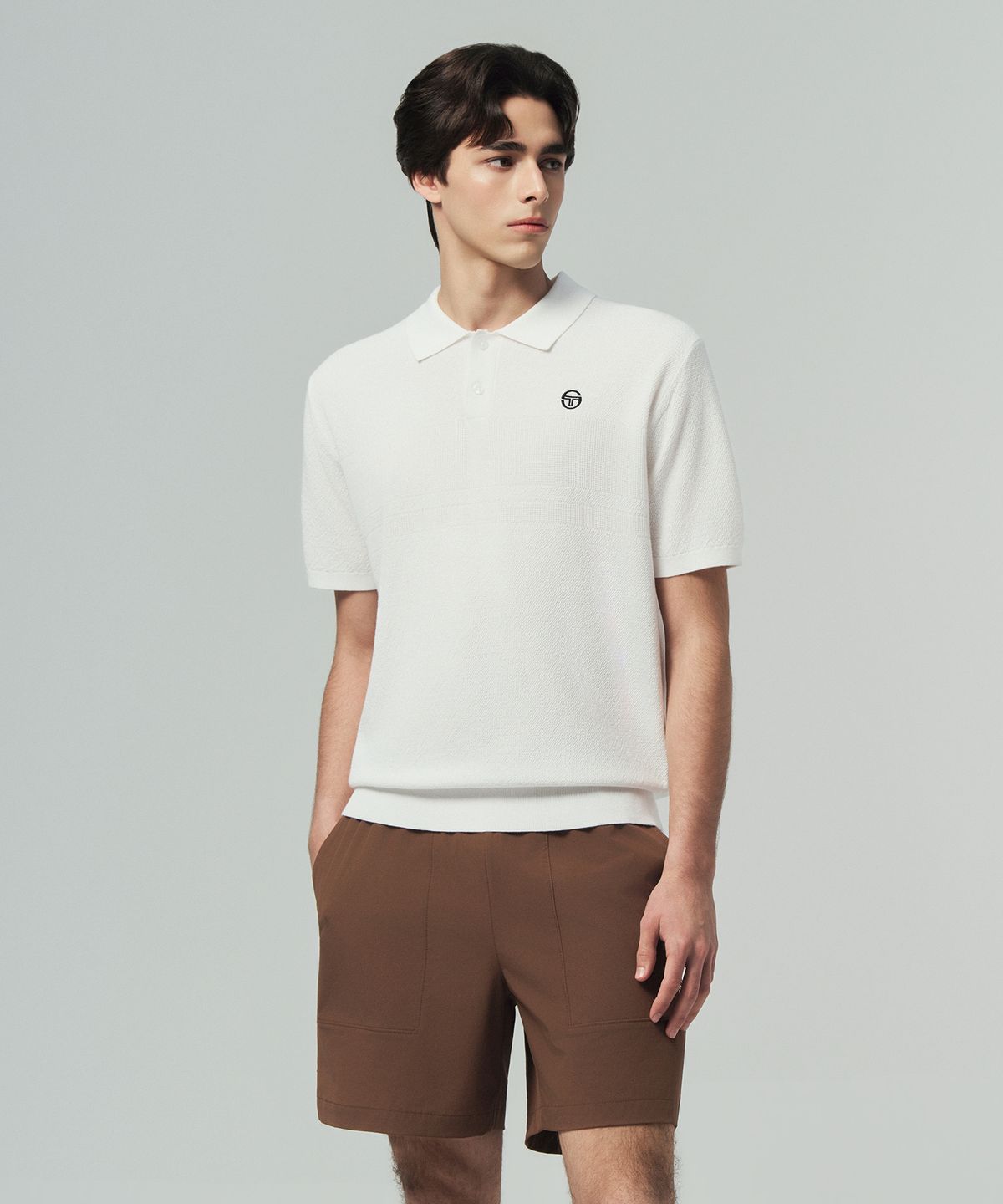 세르지오 타키니(SERGIO TACCHINI) M FRESCA KNIT 반팔 폴로 (White)