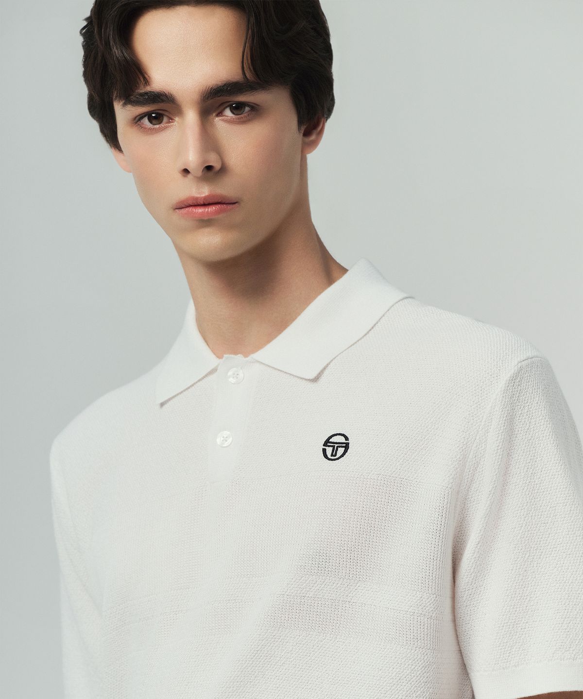 세르지오 타키니(SERGIO TACCHINI) M FRESCA KNIT 반팔 폴로 (White)