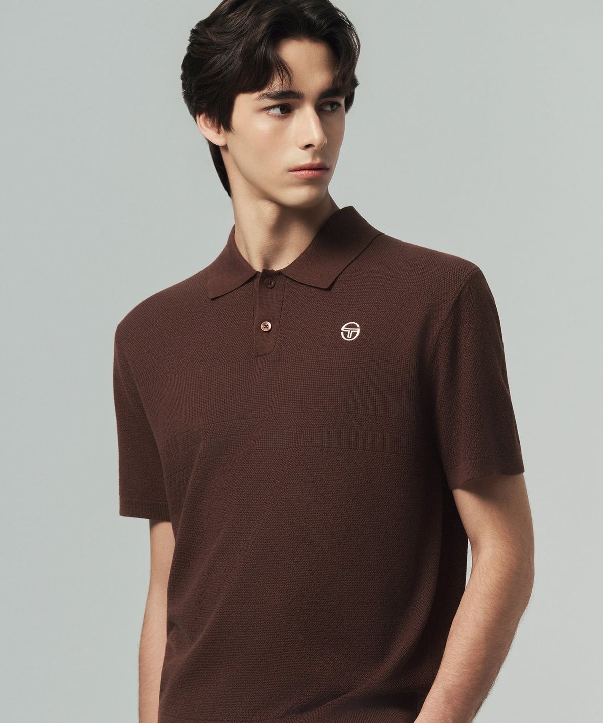 세르지오 타키니(SERGIO TACCHINI) M FRESCA KNIT 반팔 폴로 (D.Brown)