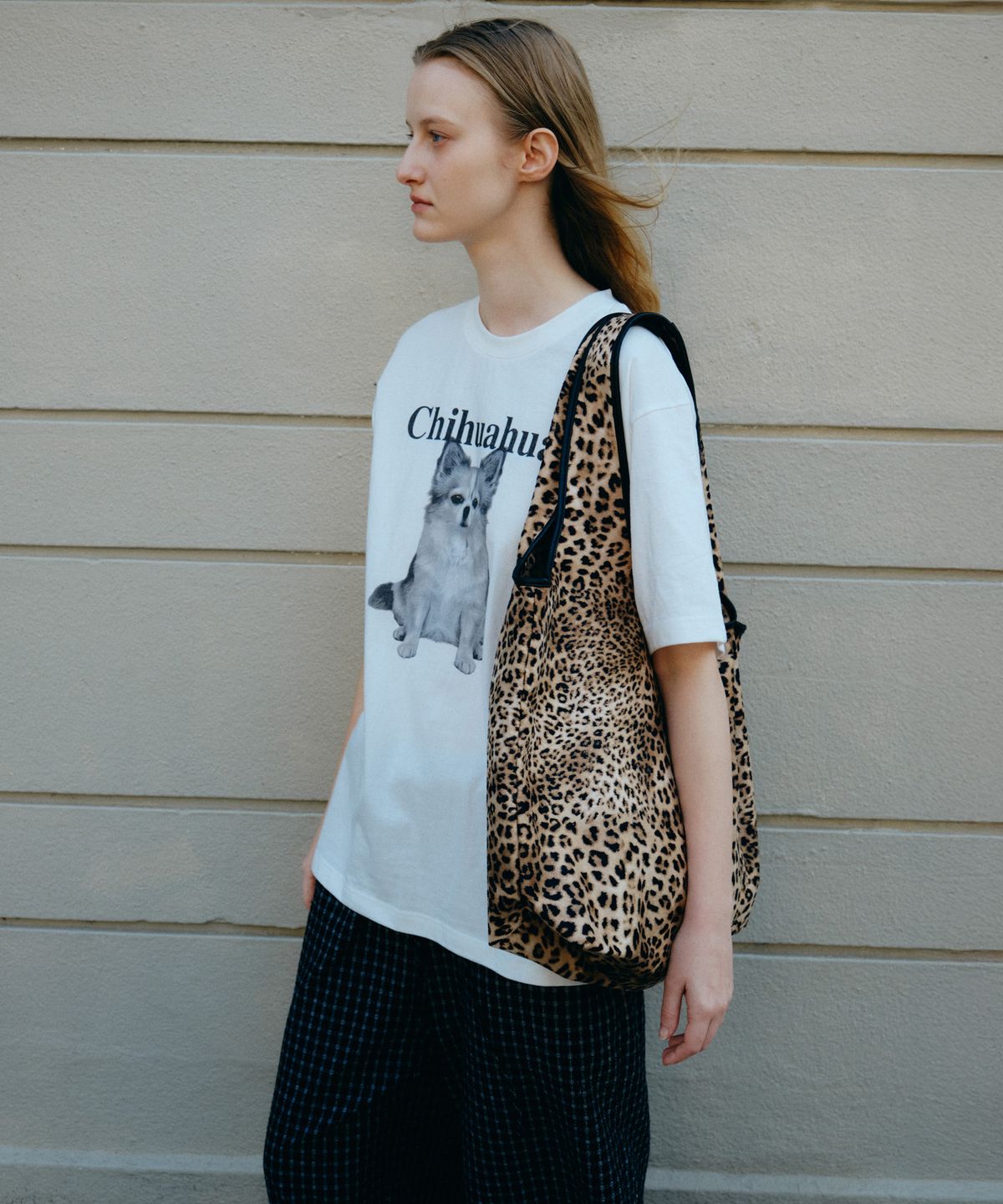 마이스(MAIS) LEOPARD OVERSIZED SHOULDER BAG