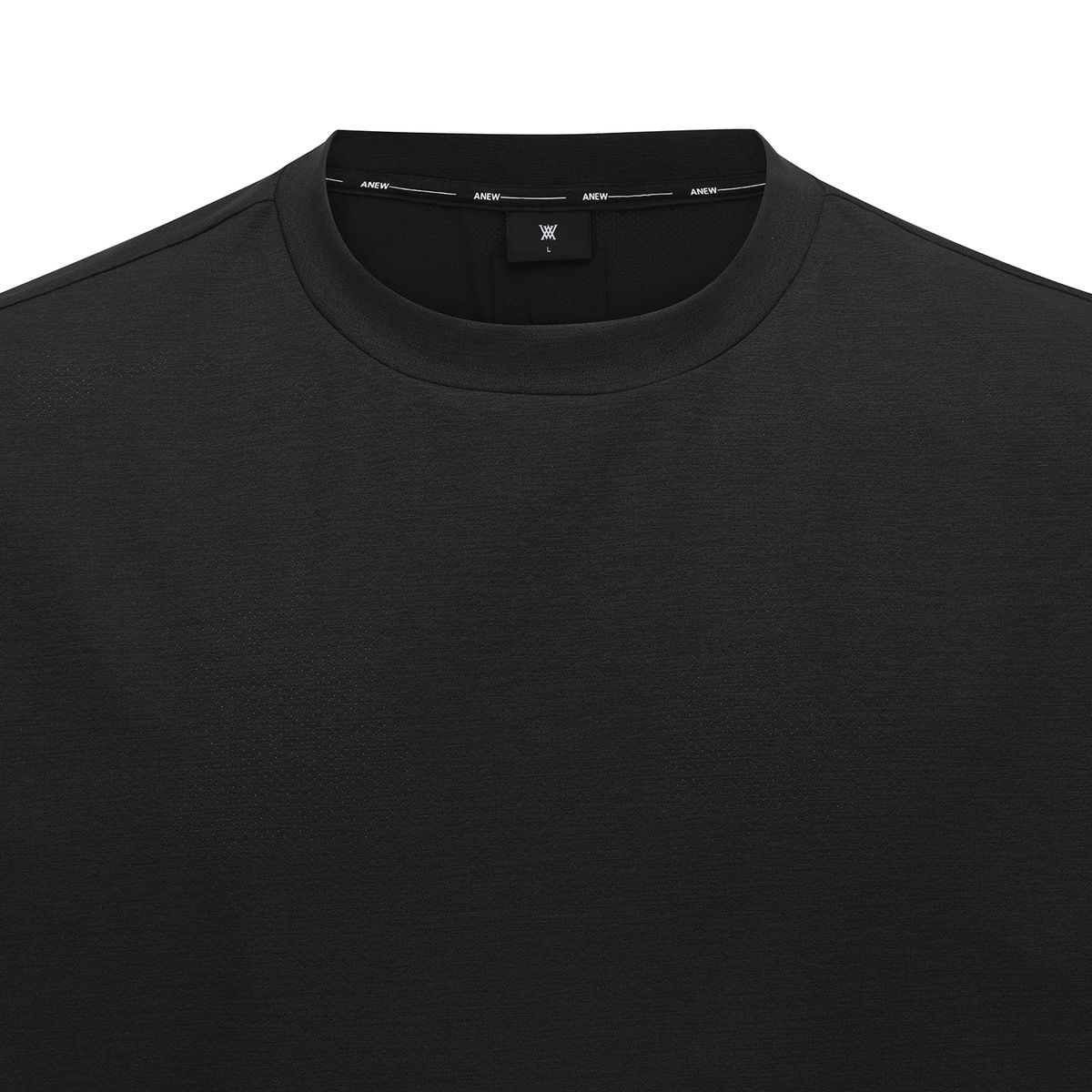 어뉴골프(ANEW GOLF) MEN SOLID ROUND SHORT SLEEVE T-SHIRT_BK
