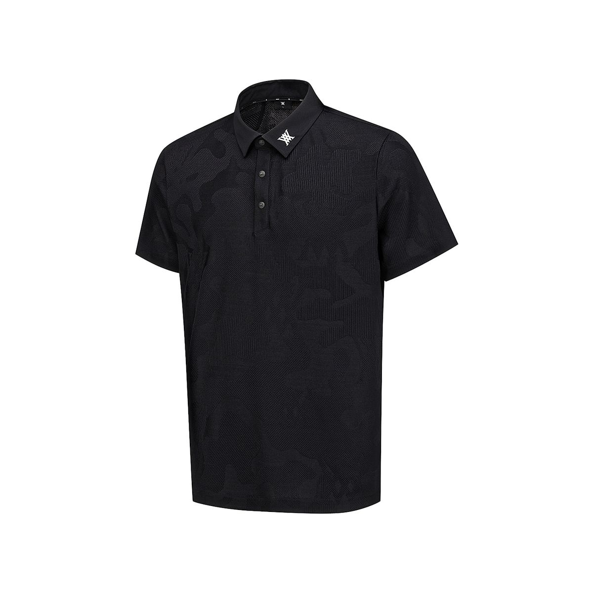 어뉴골프(ANEW GOLF) MEN CAMO JACQUARD T-SHIRT_BK