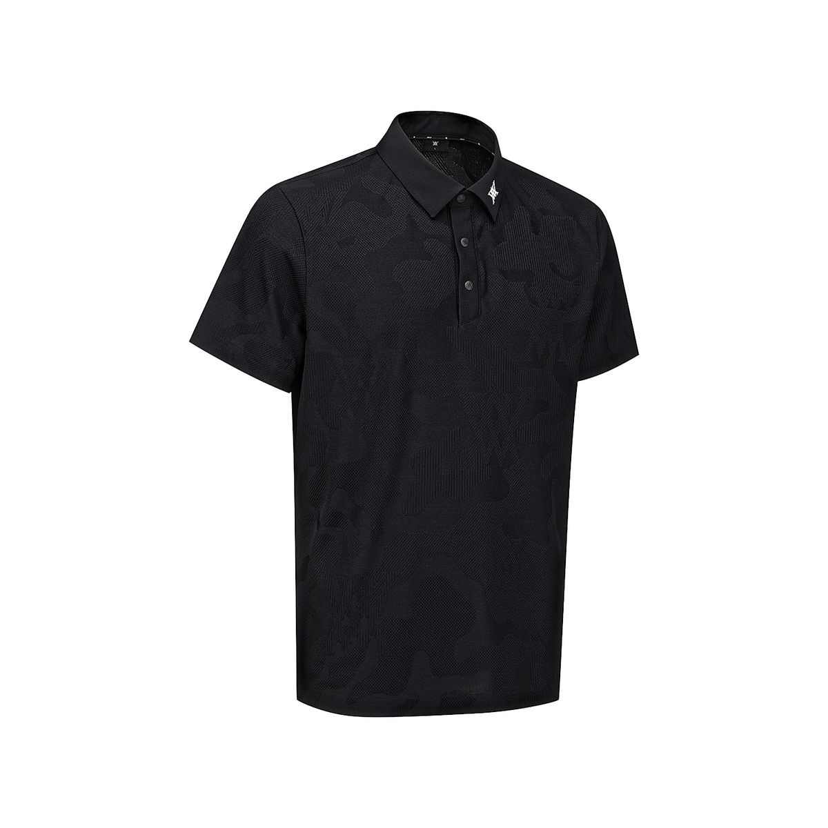 어뉴골프(ANEW GOLF) MEN CAMO JACQUARD T-SHIRT_BK
