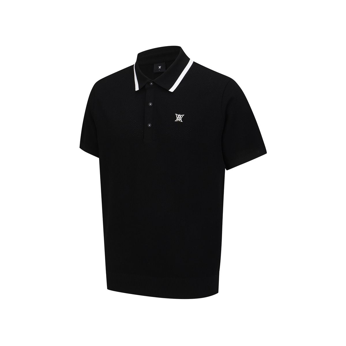 어뉴골프(ANEW GOLF) MEN ROPE LOGO SHORT SLEEVE T-SHIRT_BK